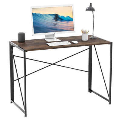 Intirilife Schreibtisch (1-St), Computer Arbeits Schreibtisch faltbarer Tisch - Größe 100x50x75cm