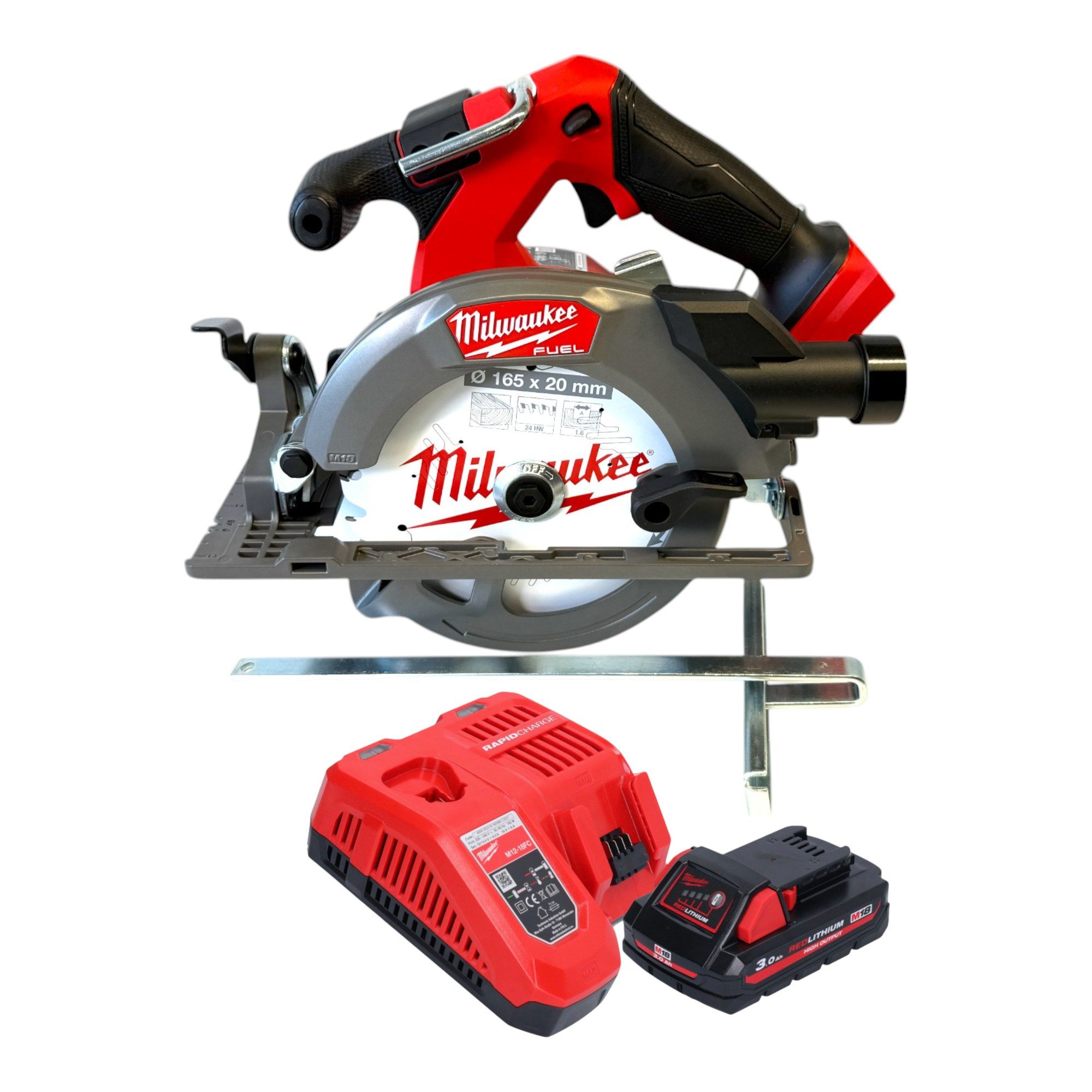 Milwaukee Akku-Handkreissäge M18 FCS552-301 18 V 165 mm Brushless + 1x Akku 3,0 Ah + Ladegerät
