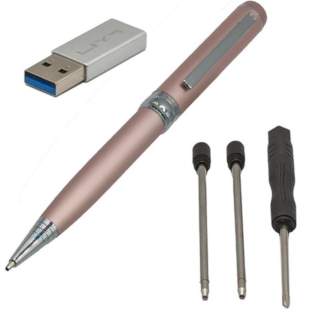 SpionProfi 32GB Kugelschreiber Mini Voice Recorder Diktiergerät Ton Aufnahmegerät Digitales Diktiergerät (Kugelschreiber mit versteckte Voice Recorder Diktiergerät Spy Spion)