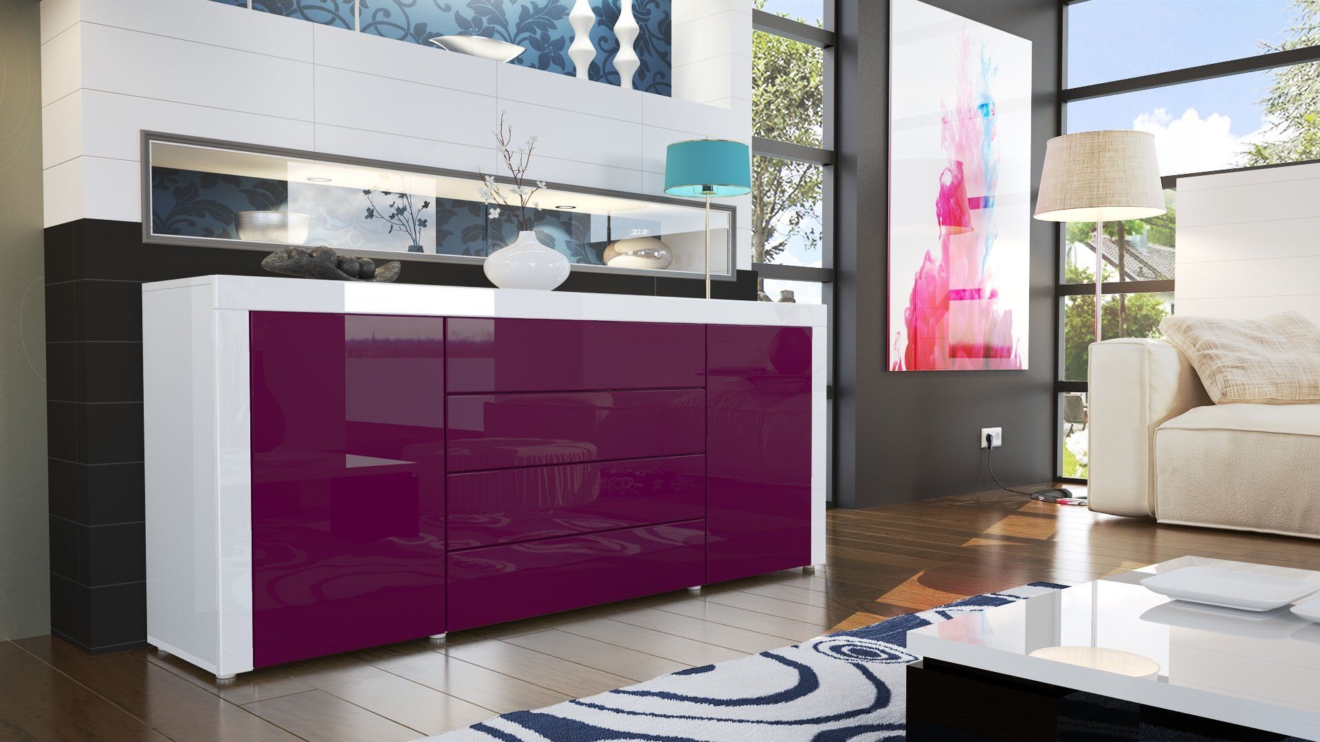 Vladon Sideboard La Paz V1 (Kommode, günstig online kaufen