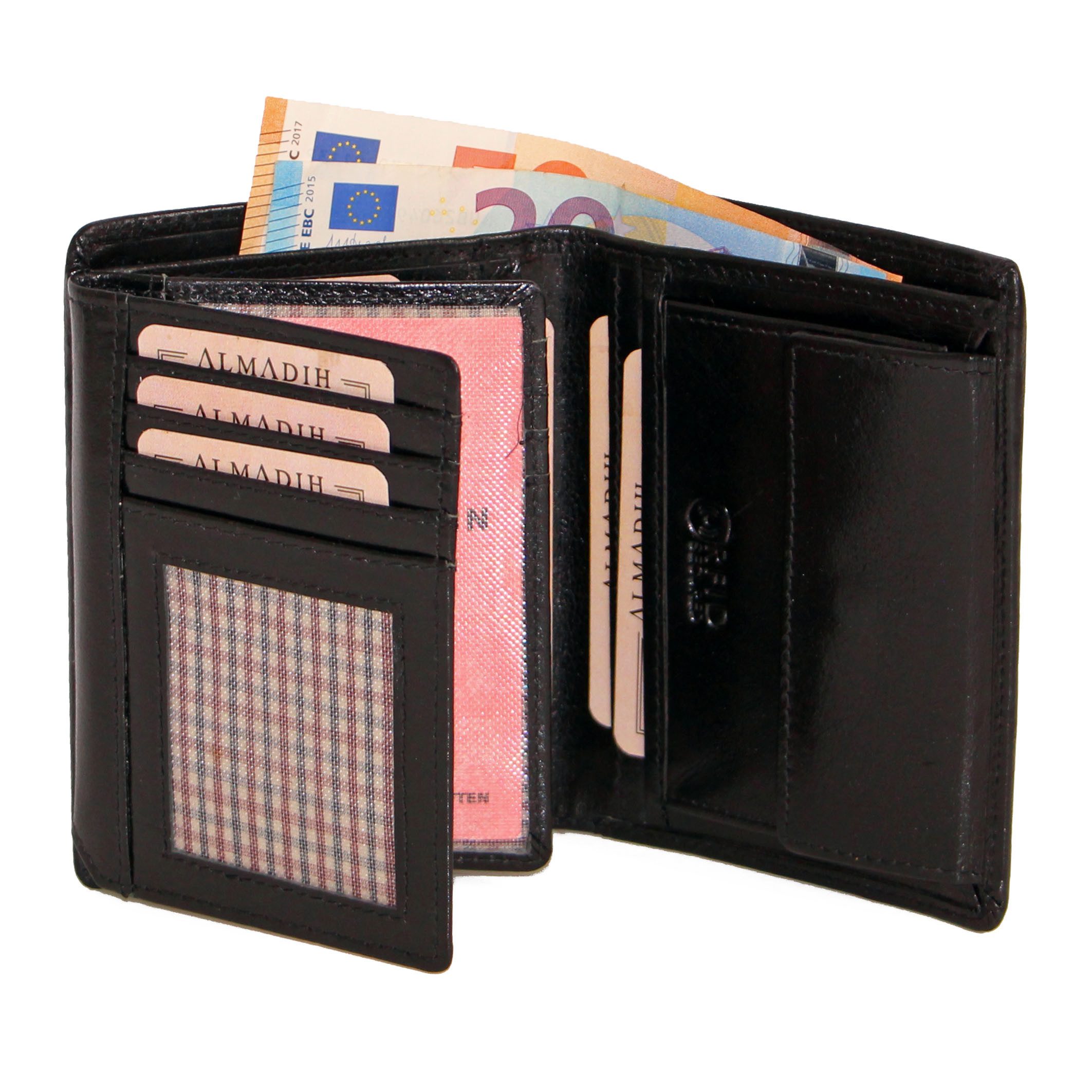 ALMADIH Brieftasche Herren Leder P2H Portemonnaie RFID Geldbörse Hochformat günstig online kaufen