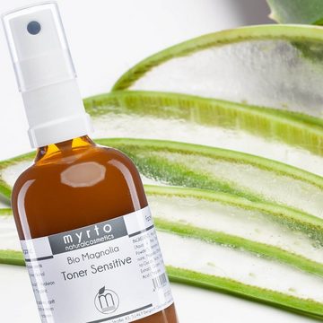myrto Naturkosmetik Gesichtsfluid Bio Magnolia Toner Sensitive - für empfindliche Mischhaut, Bestbewertung bei Codecheck: 100% Grüner Ring EMPFEHLENSWERT