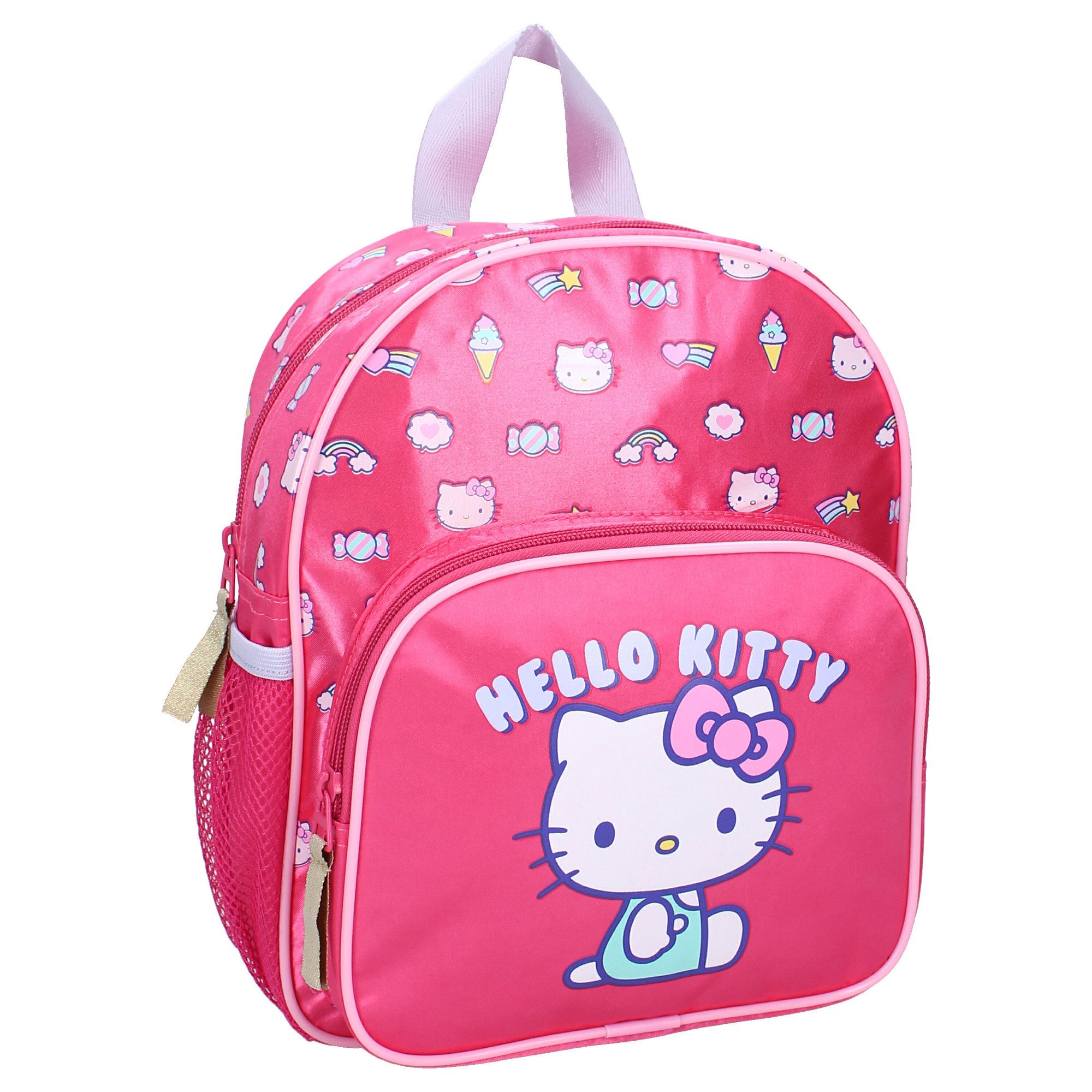 Hello Kitty Kinderrucksack Rucksack – Mit geräumigem Hauptfach und verstellbaren Schultergurten