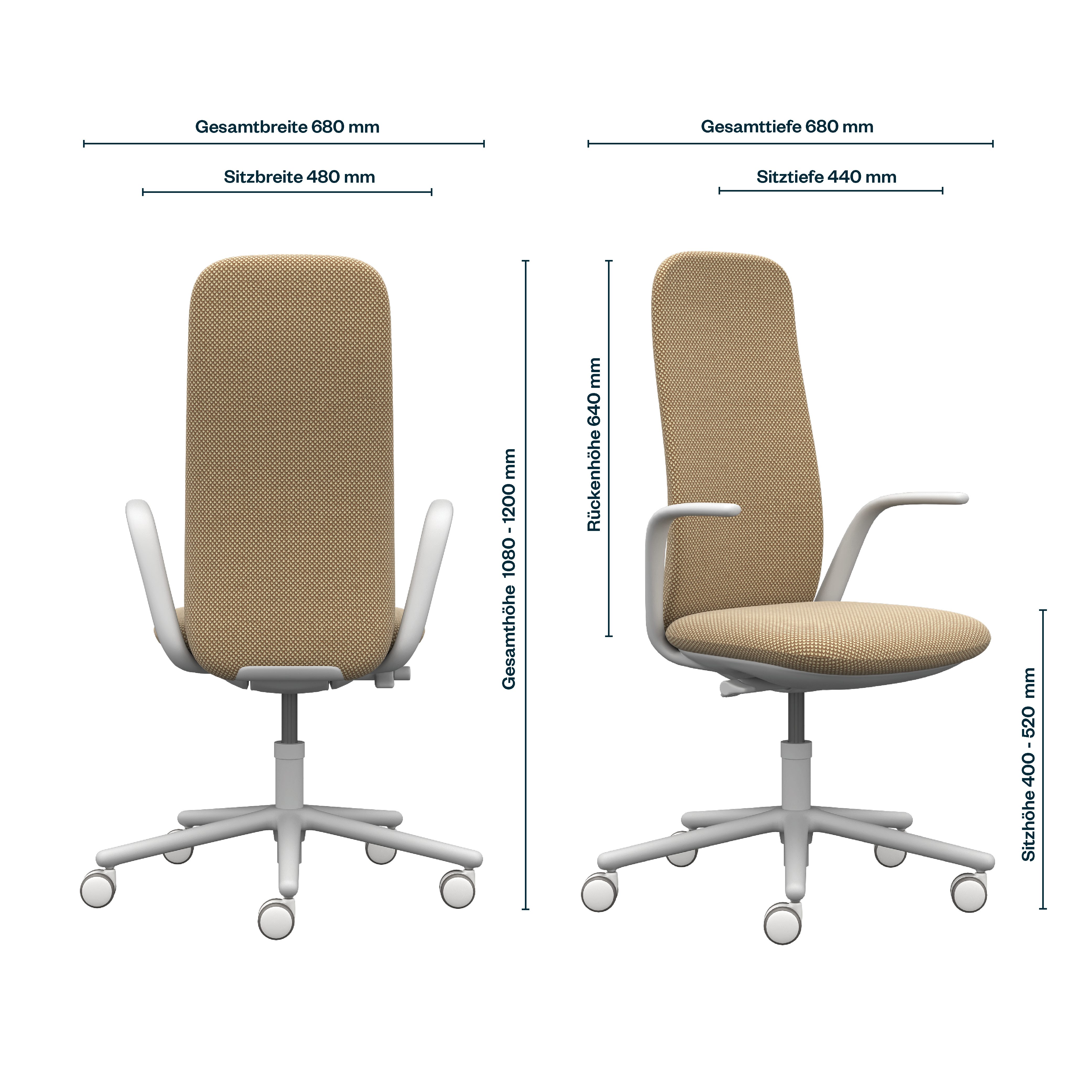 Drehstuhl mehr ergonomischer und Homeoffice Haworth Nia, für Designer-Bürostuhl