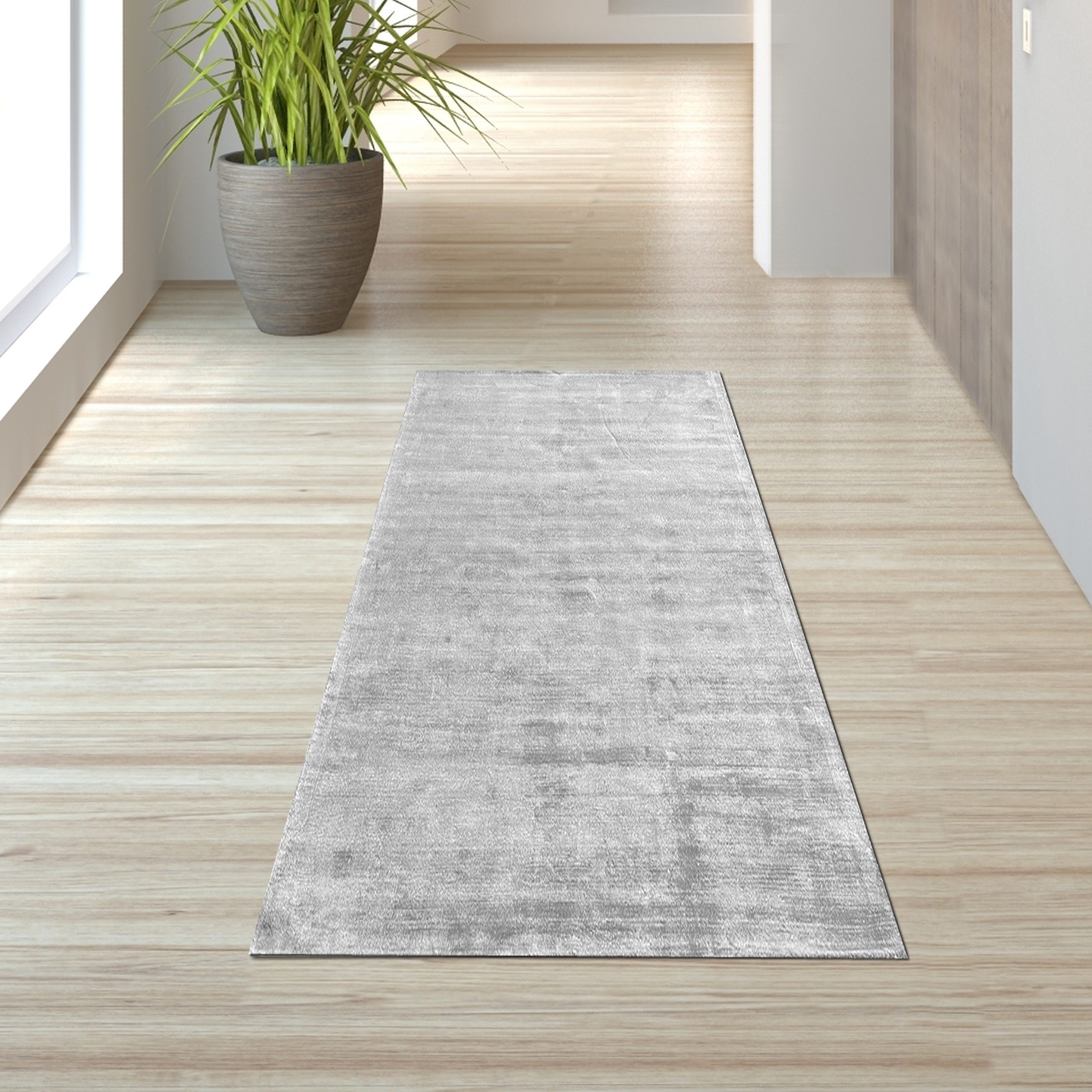 TeppichHome24 Teppich Wohnzimmerteppich Elegant Handgefertigt in grau, rech günstig online kaufen