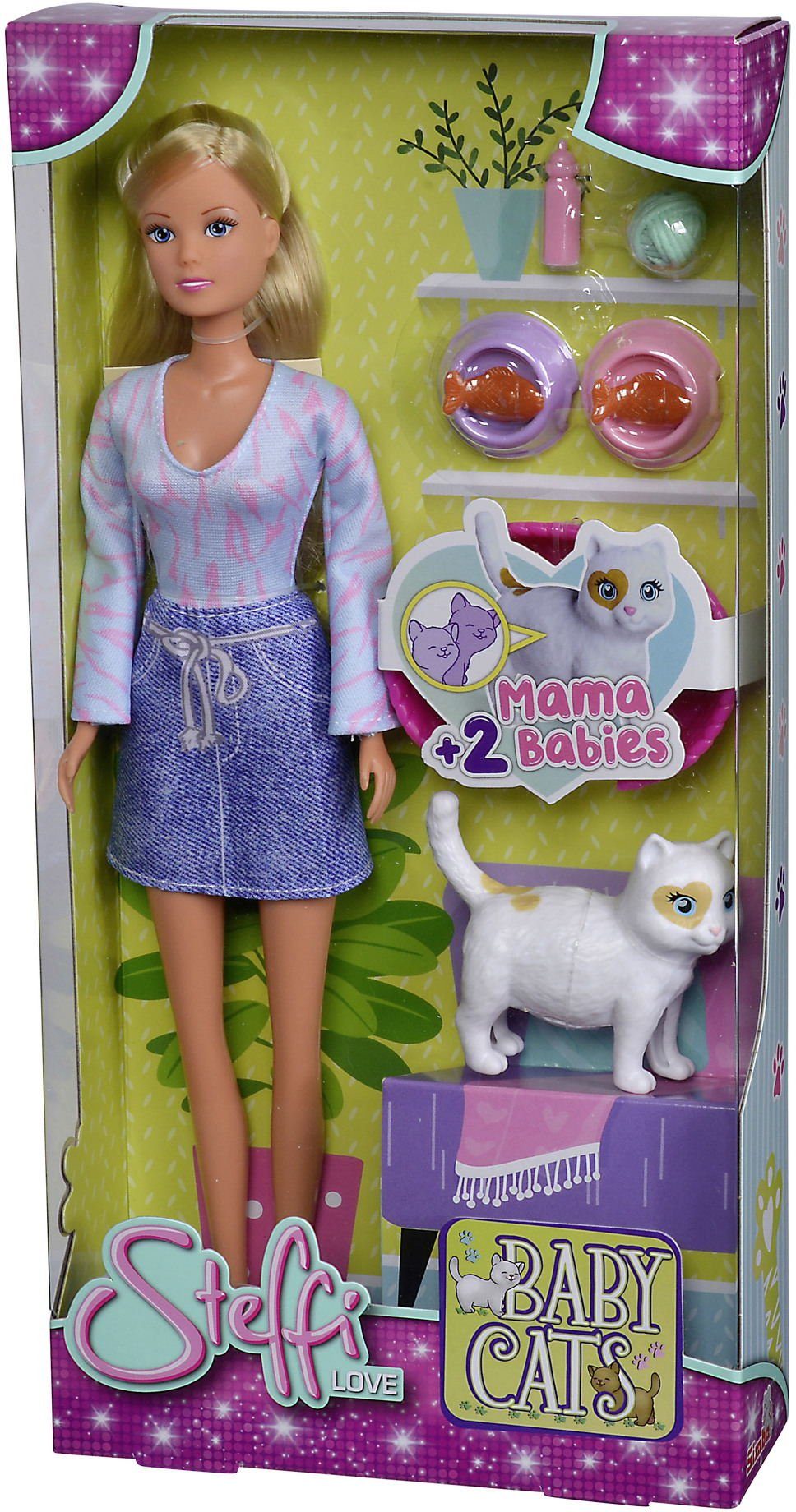 Anziehpuppe Puppe Steffi Love Baby Cats Schwangere Katze 2 Katzenbabys 105733651