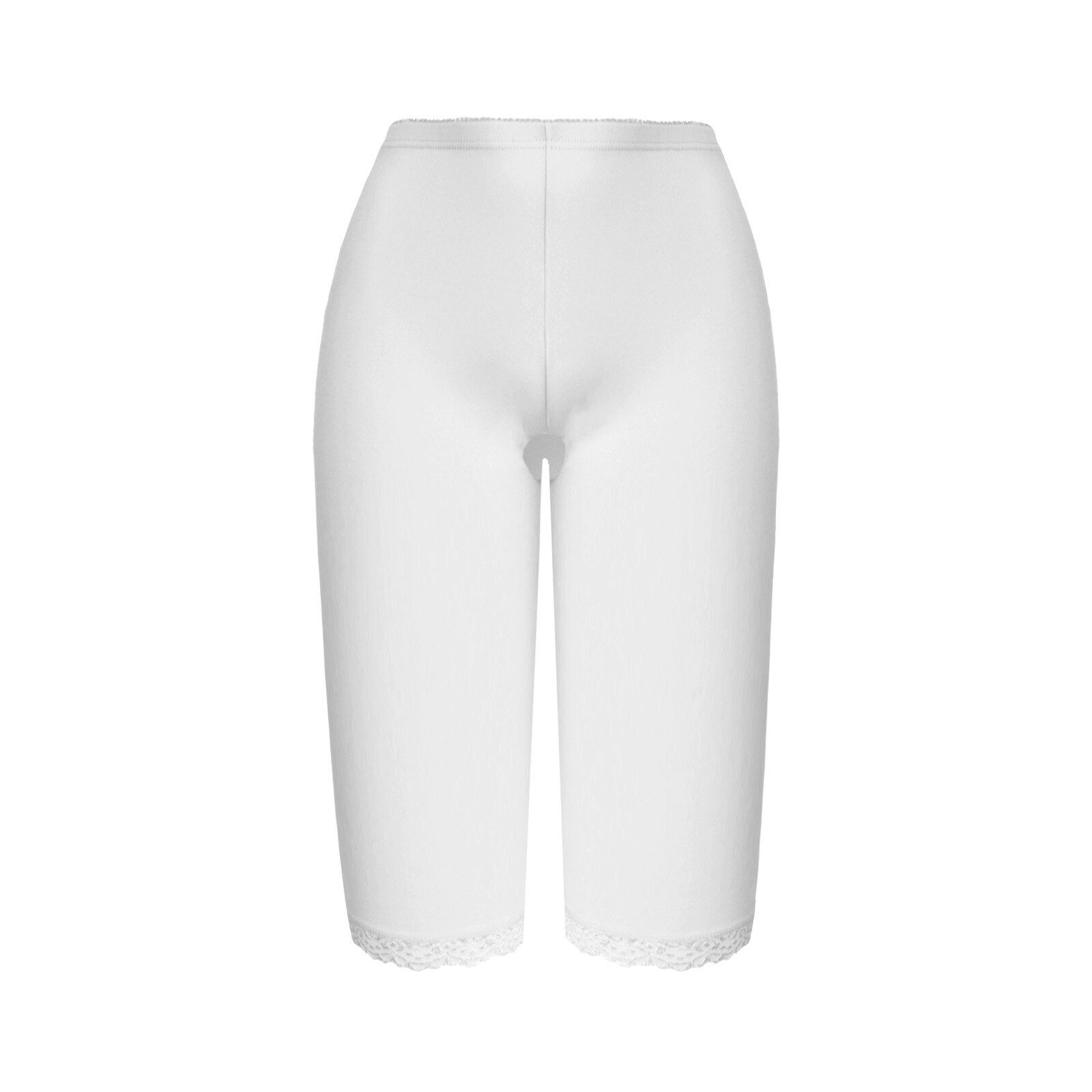 emeco Leggings 3/4 Leggings Damen Capri Leggins Baumwolle Sporthose Spitze Fitness Yo
