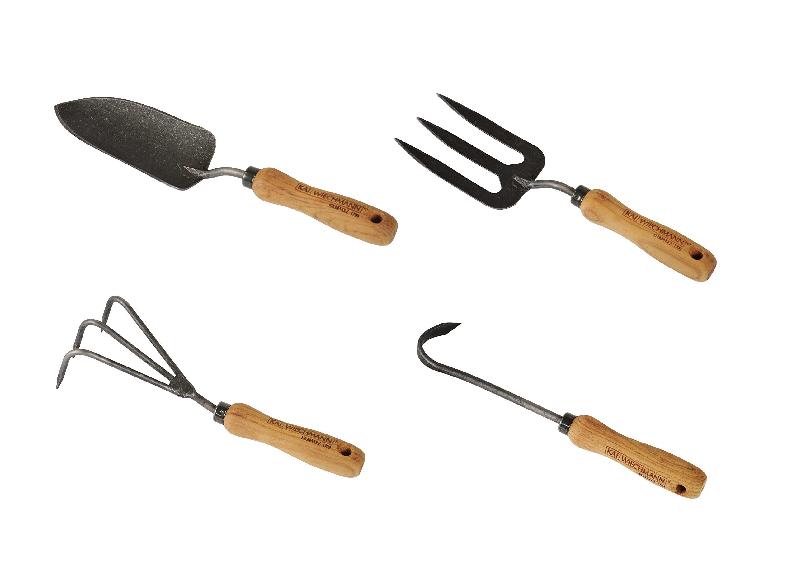 Kai Wiechmann GartenpflegeSet »Premium Teak Gartenwerkzeug 4er Set