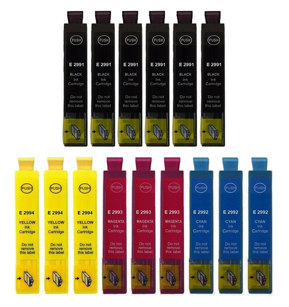 inkpro 15 XL-Druckerpatronen T29XL kompatibel mit Epson 29XL Tintenpatrone (für Expression Home XP-235, XP-245, XP-247, XP-255, XP-257, XP-332, XP-335, XP-342, XP-345, XP-352, XP-355, XP-432, XP-435, XP-442, XP-445, XP-452, XP-455, 15-tlg., 6 x T2991 Schwarz und je 3 x T2992 Cyan, T2993 Magenta, T2994 Gelb)