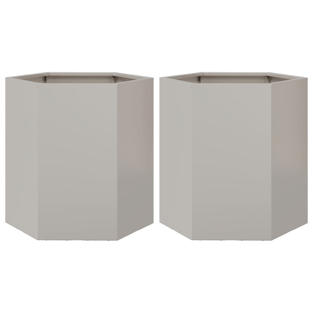 vidaXL Blumentopf Garten-Pflanzgefäße 2 Stk.Sechseckig 46x40x45 günstig online kaufen