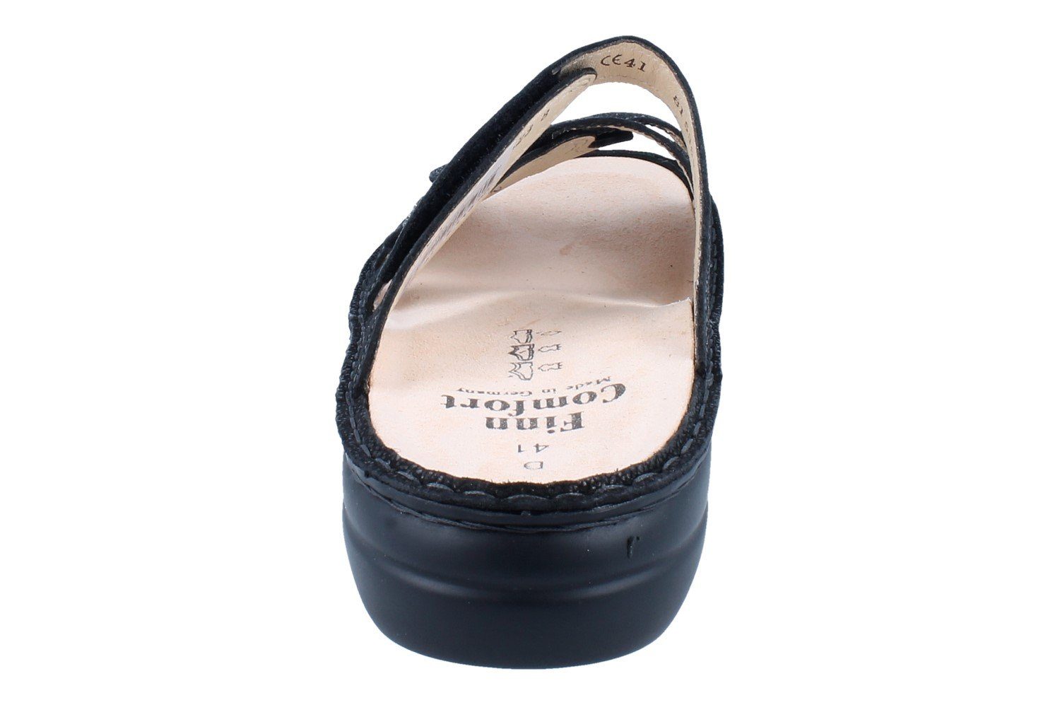 Finn Comfort FINN COMFORT Ventura Soft Damen Pantolette schwarz Nubukleder - Pantolette Wechselfußbett