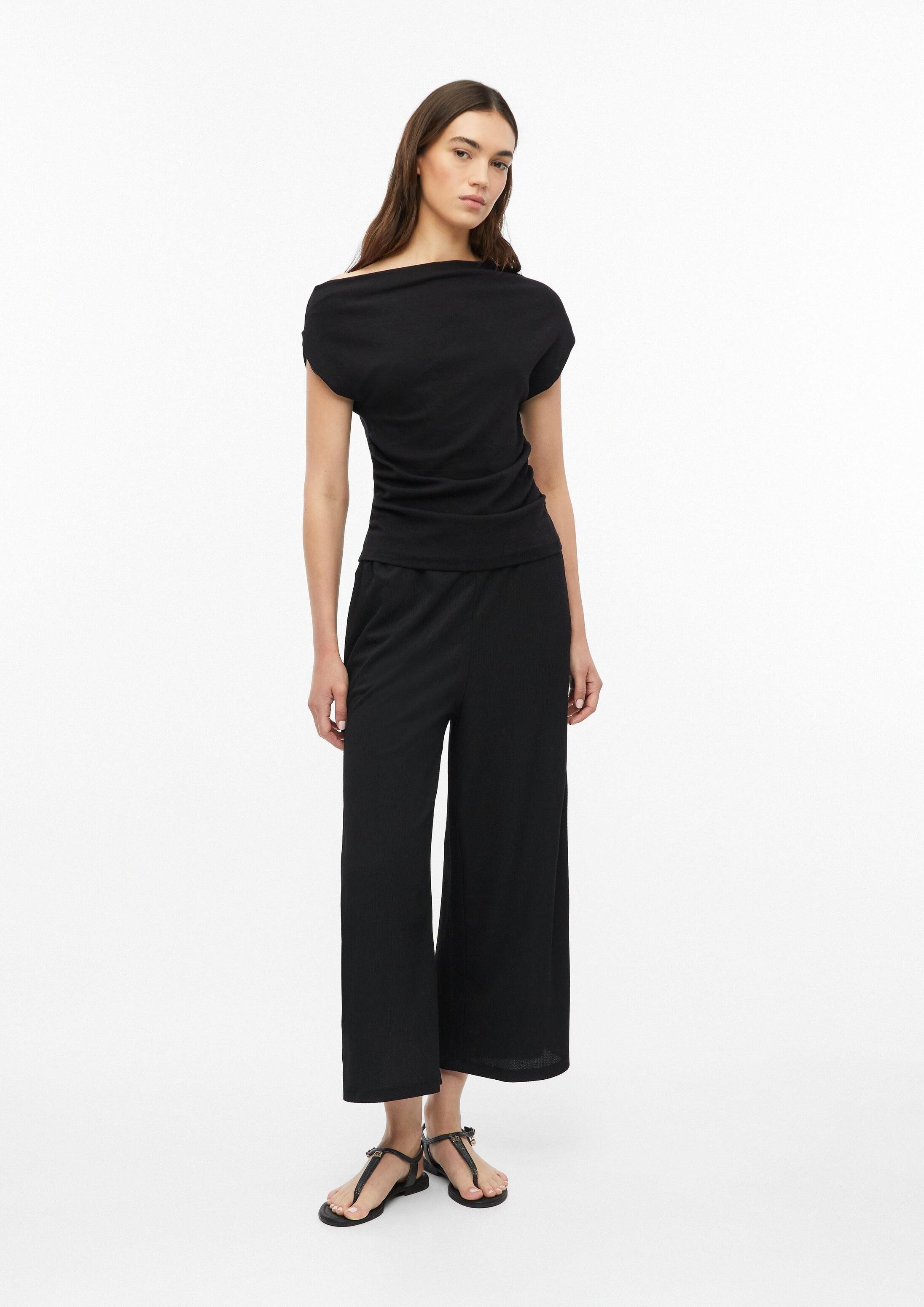 s.Oliver Culotte Hose Strukturierte Culotte mit Elastikbund