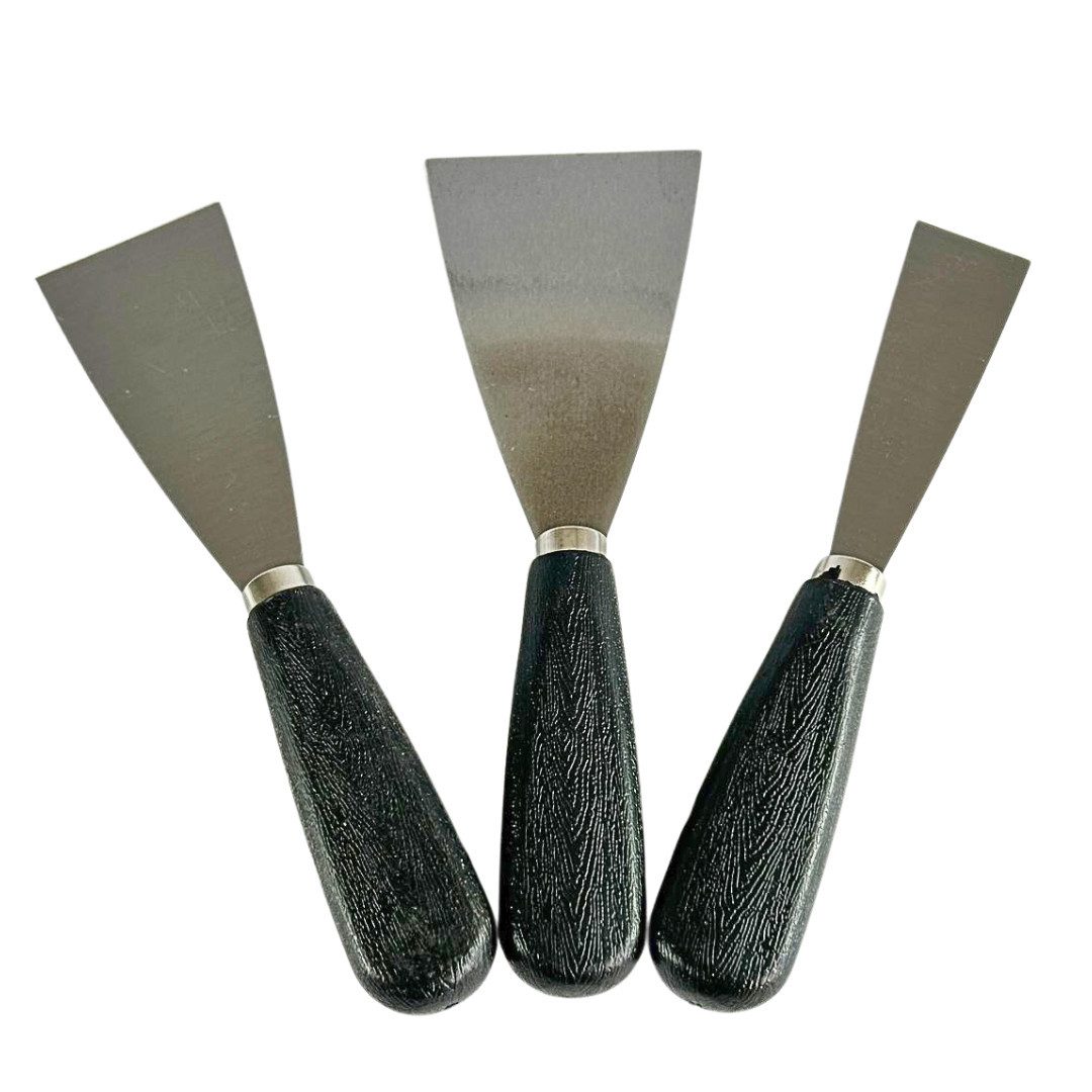 RACEL Malerspachtel Spachtel Set 3-tlg Edelstahl 30/50/70mm Malerspachtel Set Universal (3-St) Korrosionsresistent und schlagfest