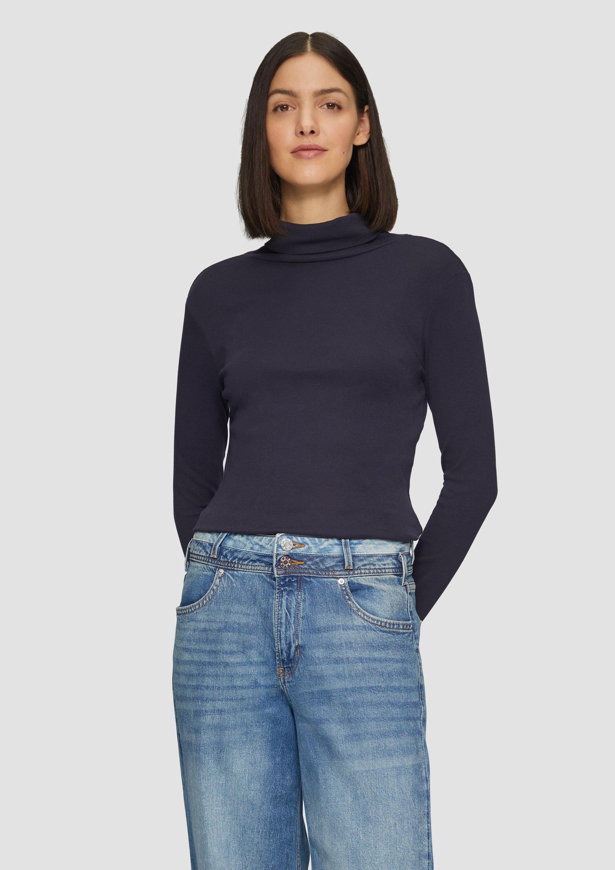 s.Oliver Langarmshirt T-Shirt Elastisches Langarmshirt mit Rollkragen günstig online kaufen