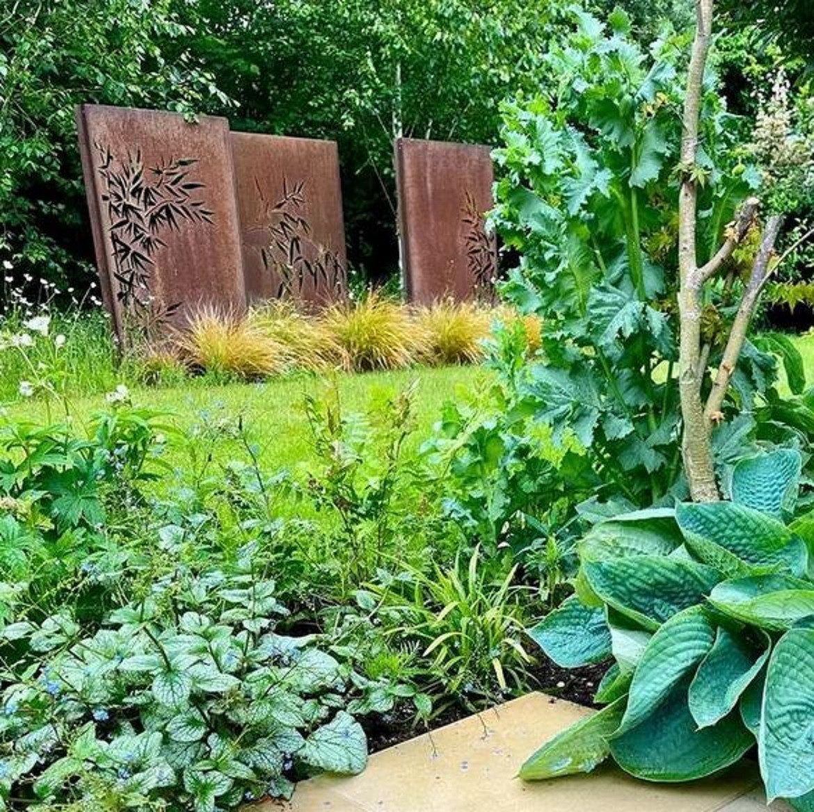 Adezz Sichtschutzelement Cortenstahl, witterungsbeständiger Cortenstahl