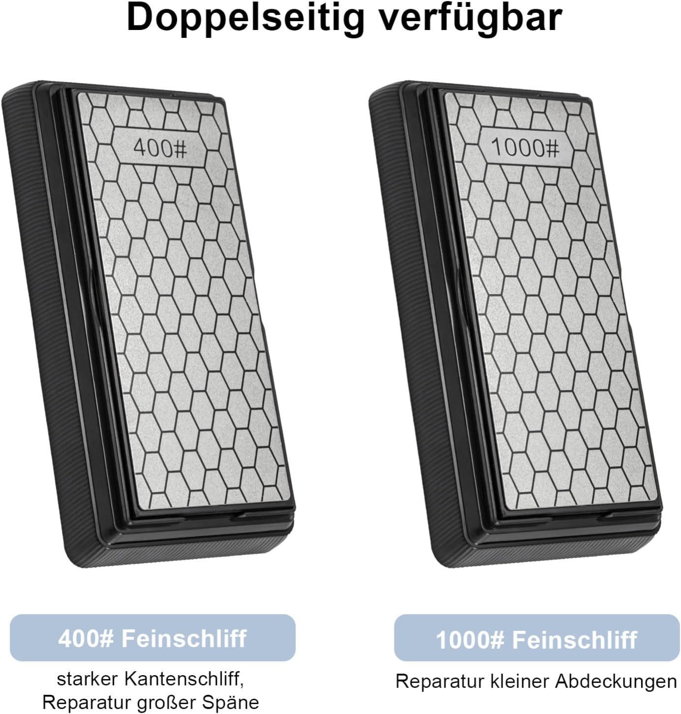 Youyijia Schleifstein Diamant-Schleifstein-Set mit Abziehführung, Körnung 400/1000 – Bild 4 von 5