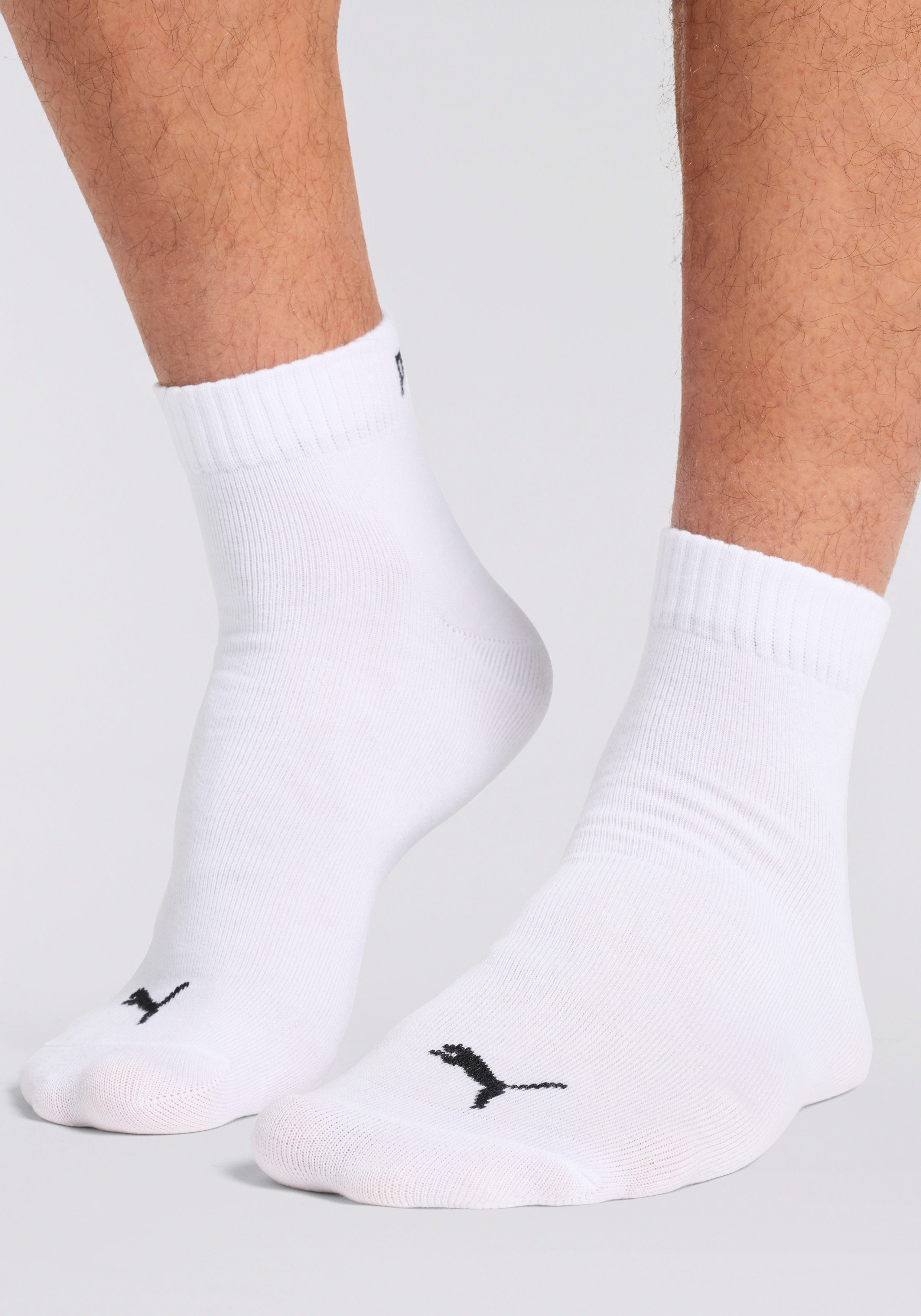 PUMA Kurzsocken PUMA UNISEX QUARTER PLAIN 3P (3 Paar) Atmungsaktiv, Rippenbündchen, weiche Baumwollmischung – Bild 4 von 5