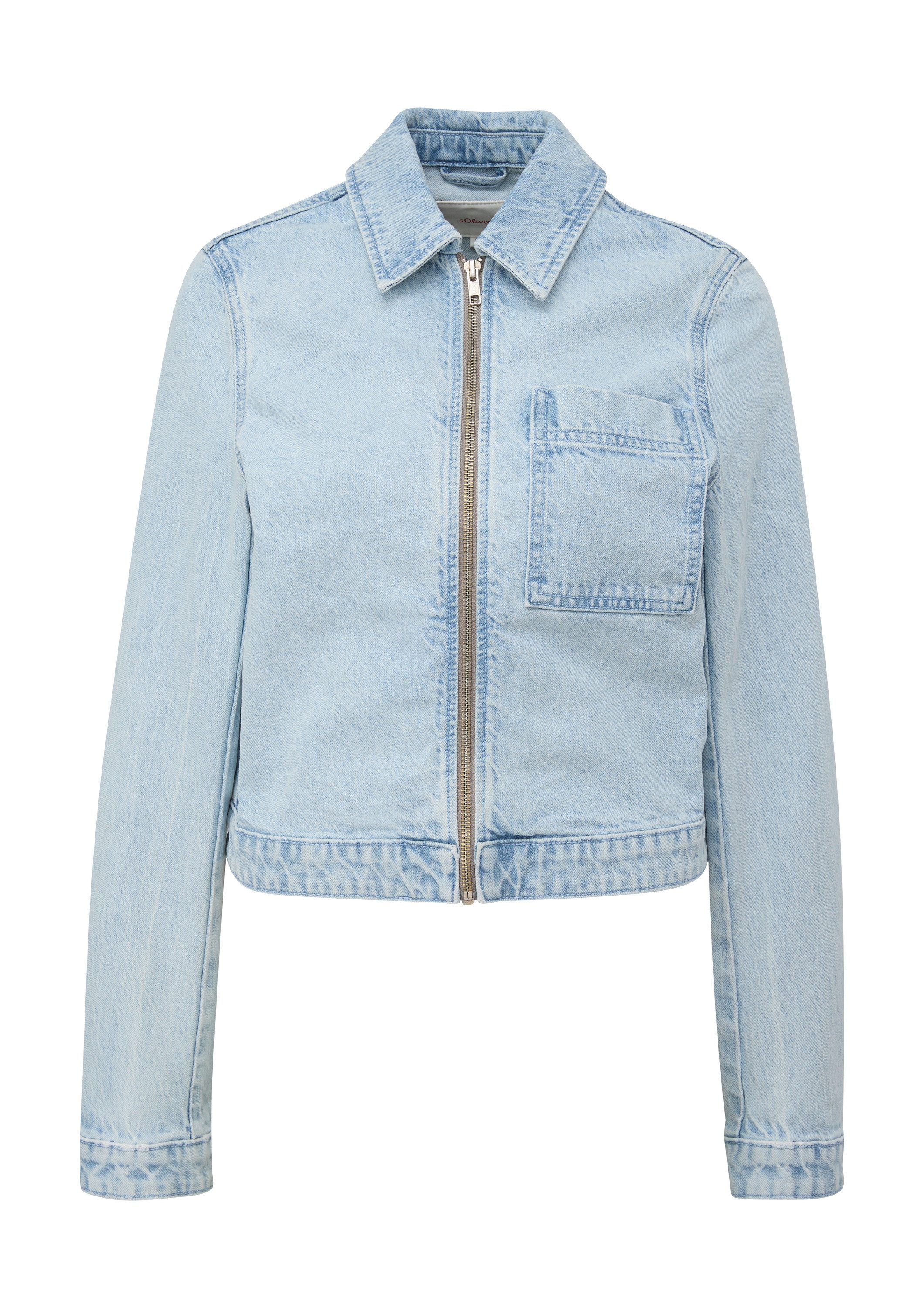 s.Oliver Funktionsjacke Indoor-Jacke Jeansjacke mit Hemdkragen günstig online kaufen