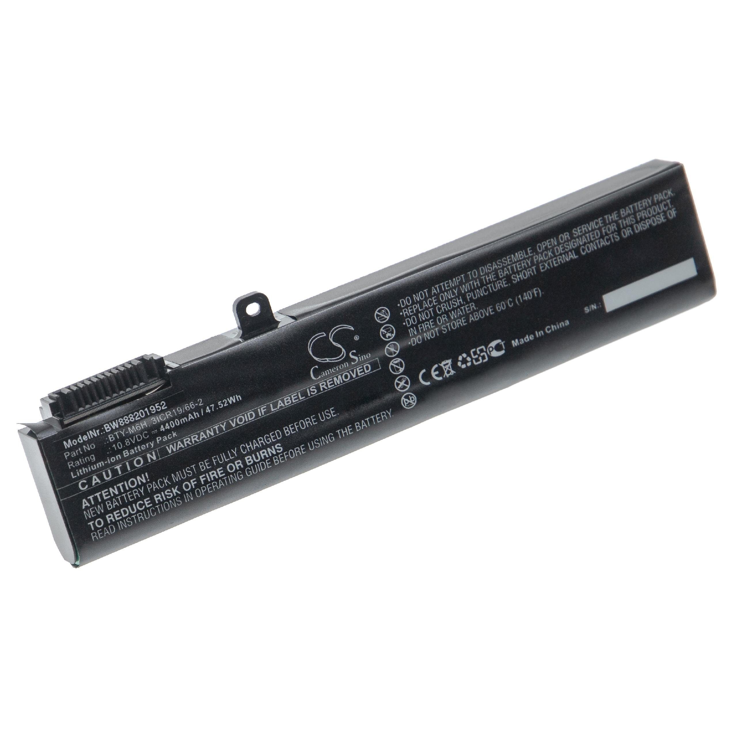 vhbw passend für MSI GP62MVR 7RF-433CN, GP62VR-7RF, GP62VR-7RF-453XES, Laptop-Akku 4400 mAh