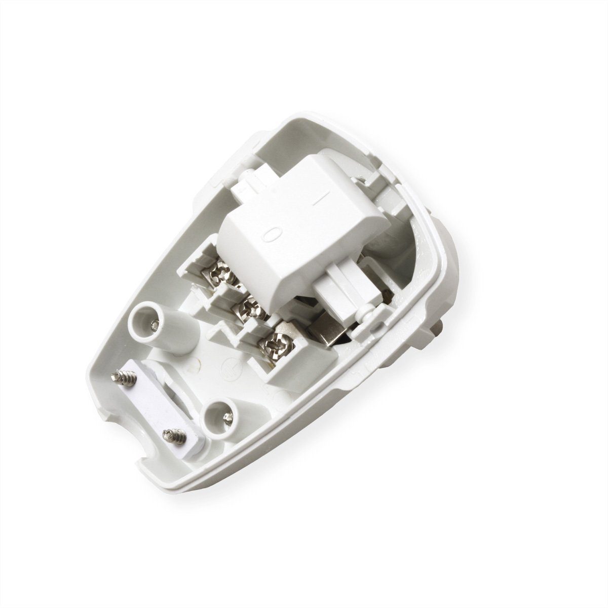 Bachmann Schutzkontaktstecker Stromadapter, 0 cm, weiß, abschaltbar Wippschalter 2-p, 911.271