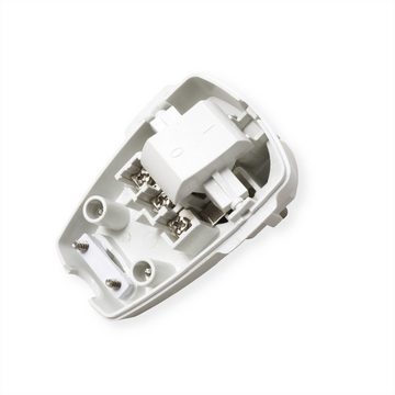 Bachmann Schutzkontaktstecker Stromadapter, 0 cm, weiß, abschaltbar Wippschalter 2-p