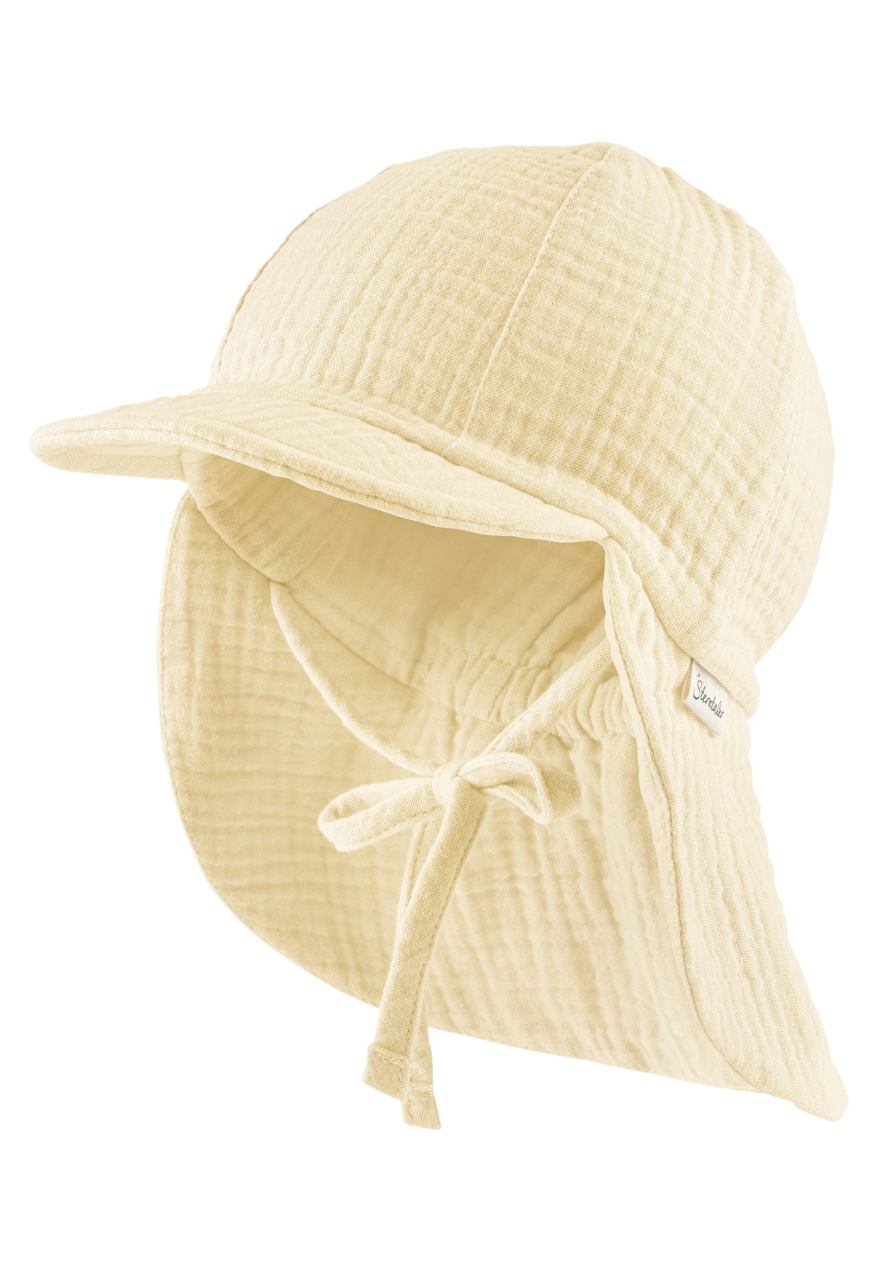Sterntaler® Schirmmütze 30 Schirmmütze mit Nackenschutz Musselin (1-St)