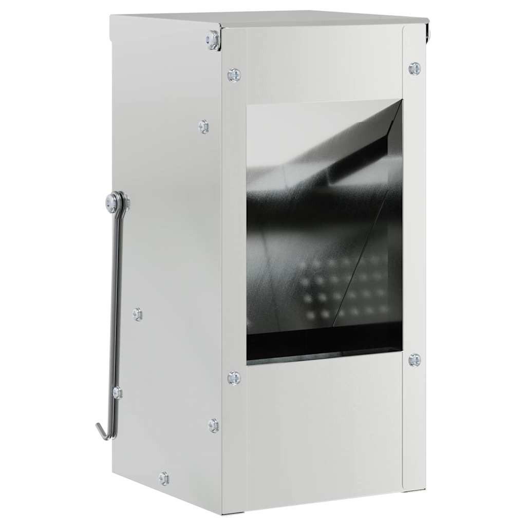 vidaXL Futterspender Kaninchenfütterer Silber 12,5 x 12,5 x 25 cm 1,5 kg