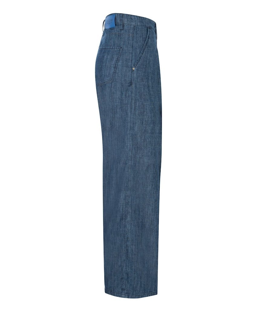 Cambio Stoffhose Weites Bein mit Bundfalte