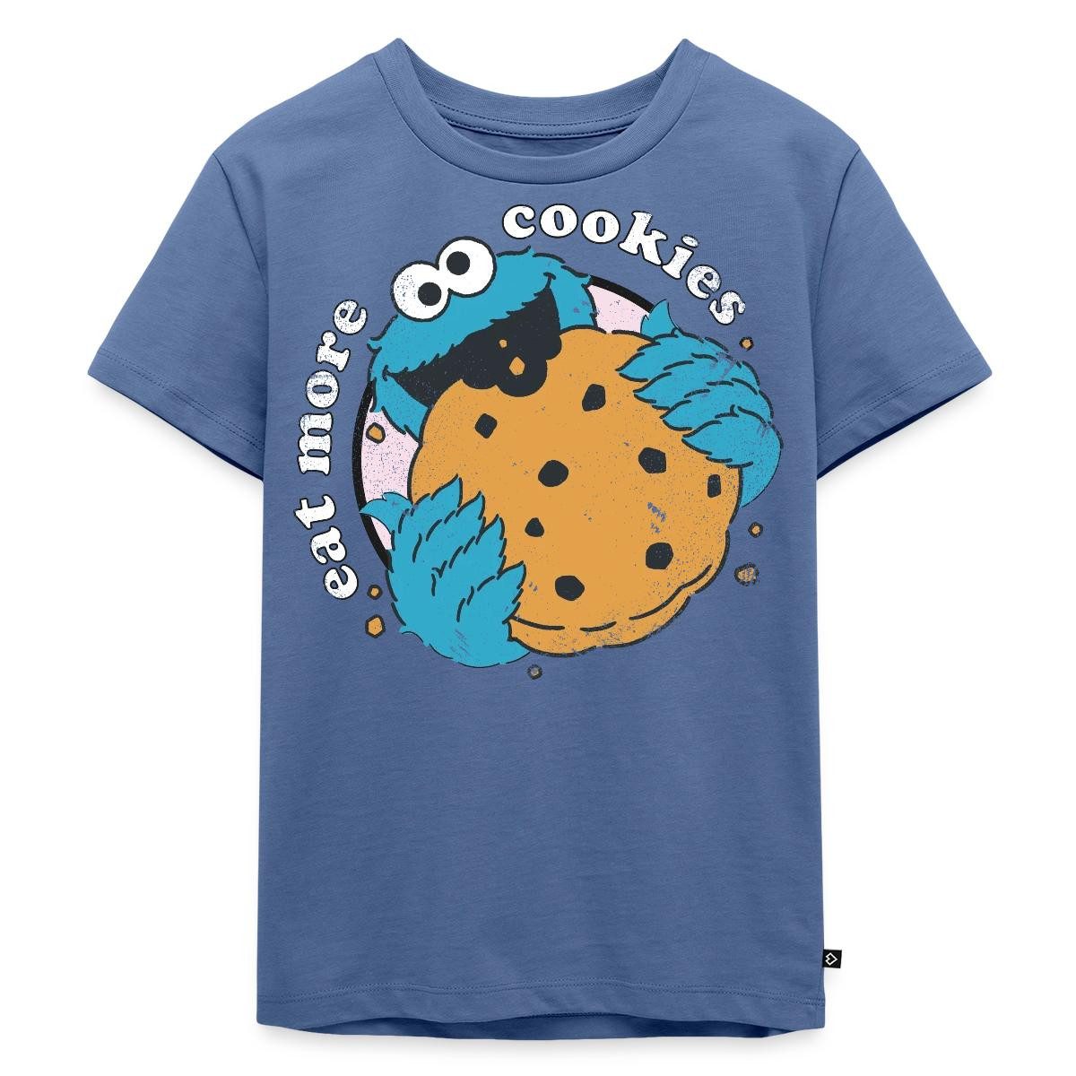 T-Shirt Sesamstraße Krümelmonster Eat More Cookies Kinder Premium T-Shirt
