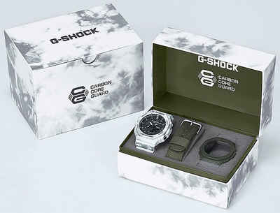 CASIO G-SHOCK Chronograph GAE-2100GC-7AER, (Set, 3-tlg., mit Wechselband und zusätzlichem Gehäuse)