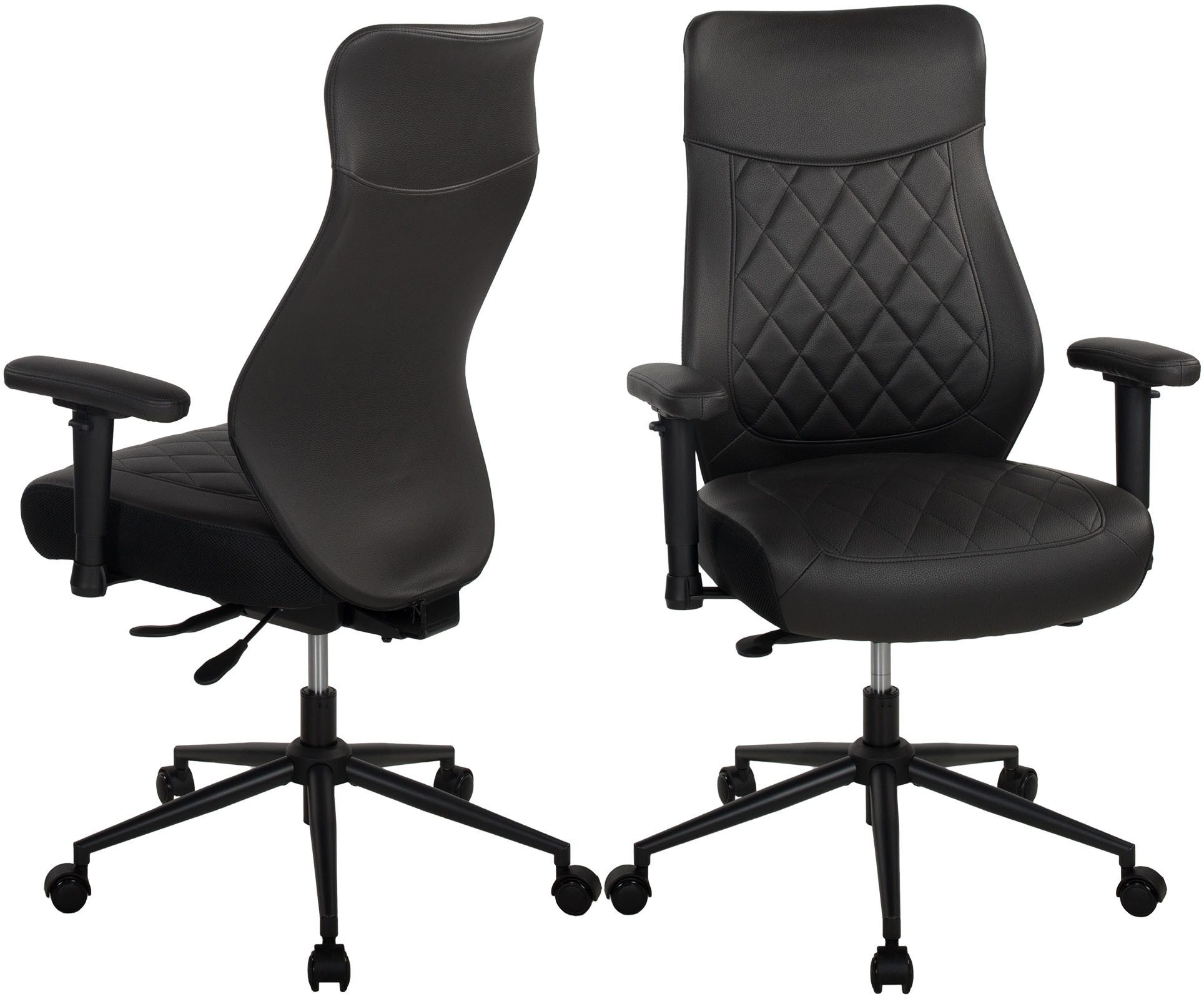 Duo Collection Schreibtischstuhl TURSI (1 St), 2-D Armlehnen, Sitztiefen- und höhenverstellung, Lederlook-Mikrofaser