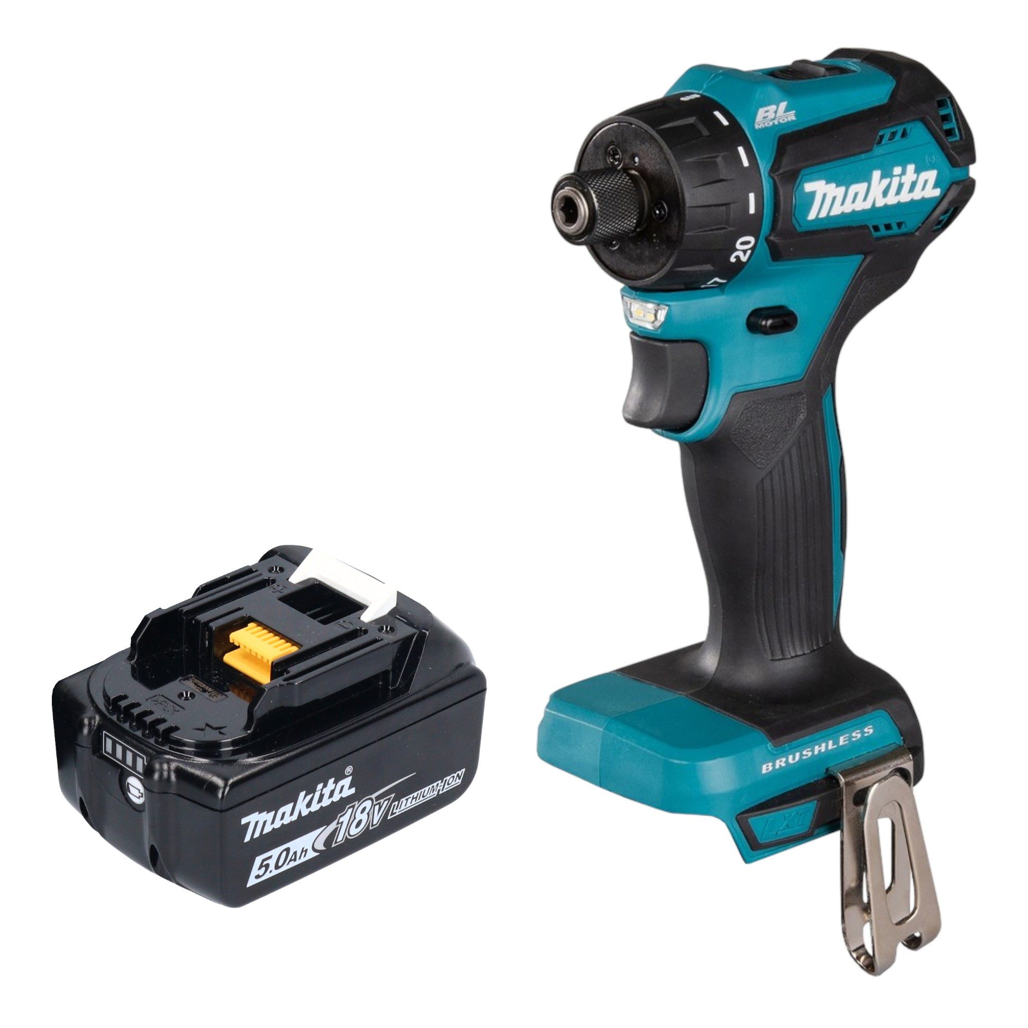 Makita Akku-Schrauber DDF 083 T1 18 V 40 Nm 1/4'' + 1x Akku 5,0 Ah