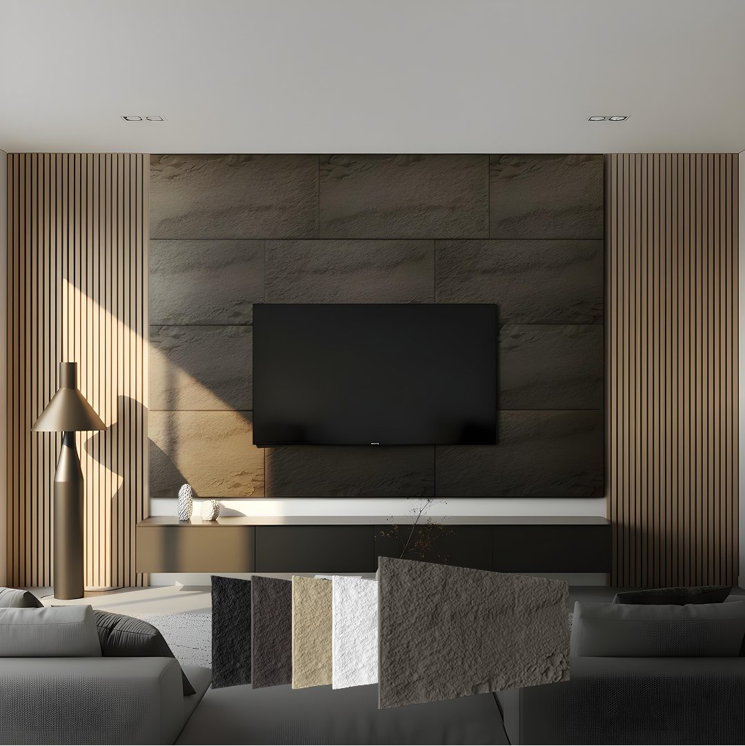 Hexim Wandpaneel, (Steinoptik Felsen Platten 120x60cm PU Wandverkleidung 0,73qm 3D Панели Bruchstein Stone Dekor Стеновые панели Wanddeko Steinplatte Felswand Wohnzimmer Innenwand grau (A002-04 Grey)