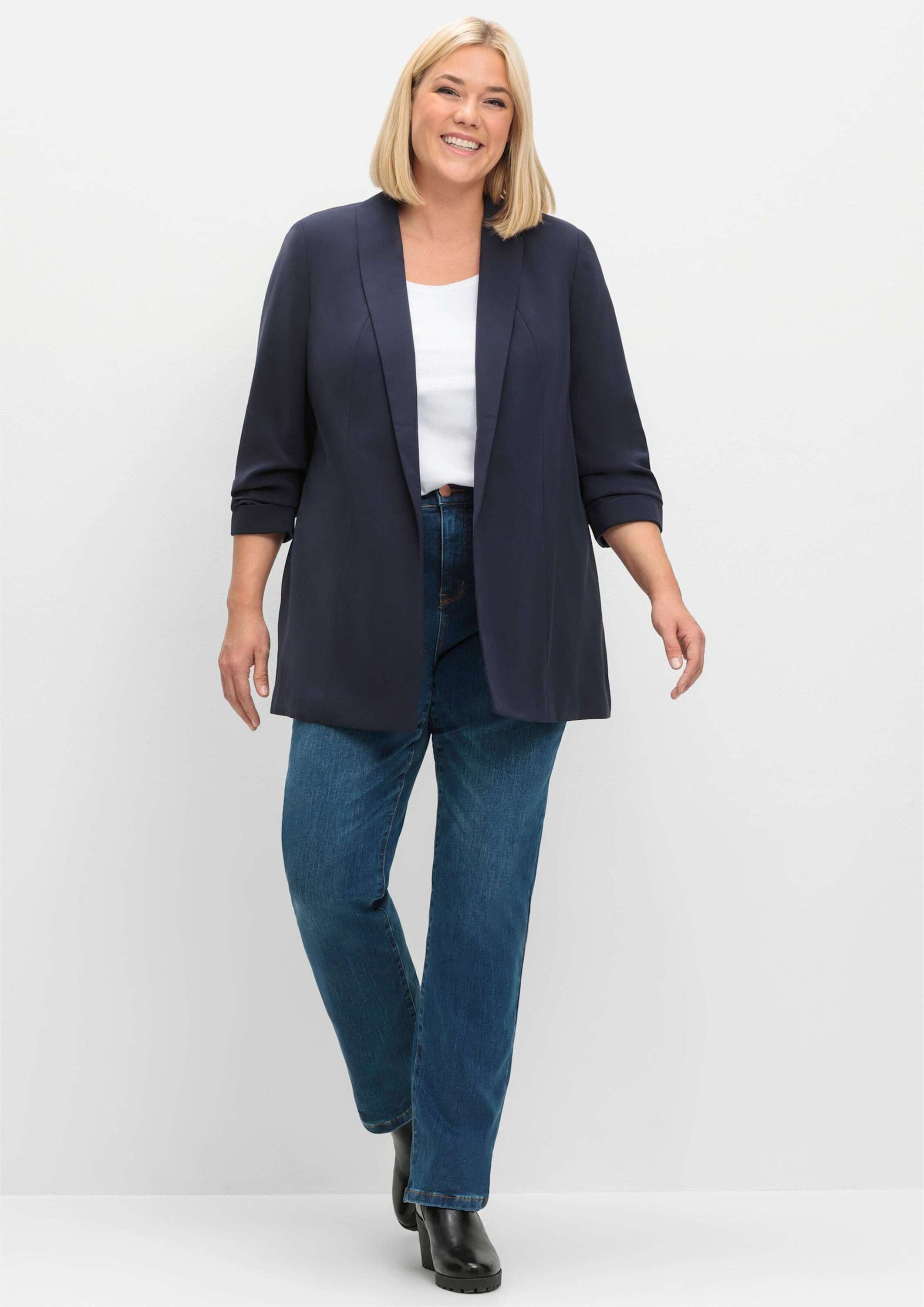 Sheego Blusenblazer Longblazer Langarm günstig online kaufen