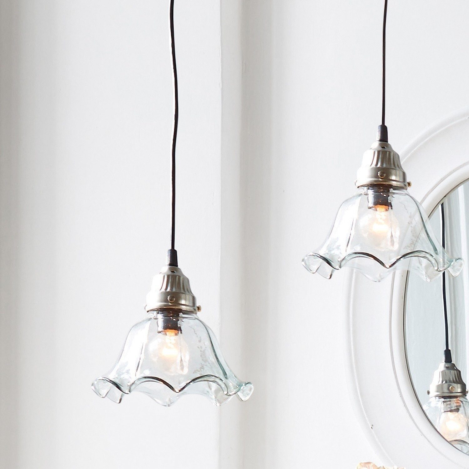 Mirabeau Hängeleuchten Hängelampe Noelle klar/silber günstig online kaufen