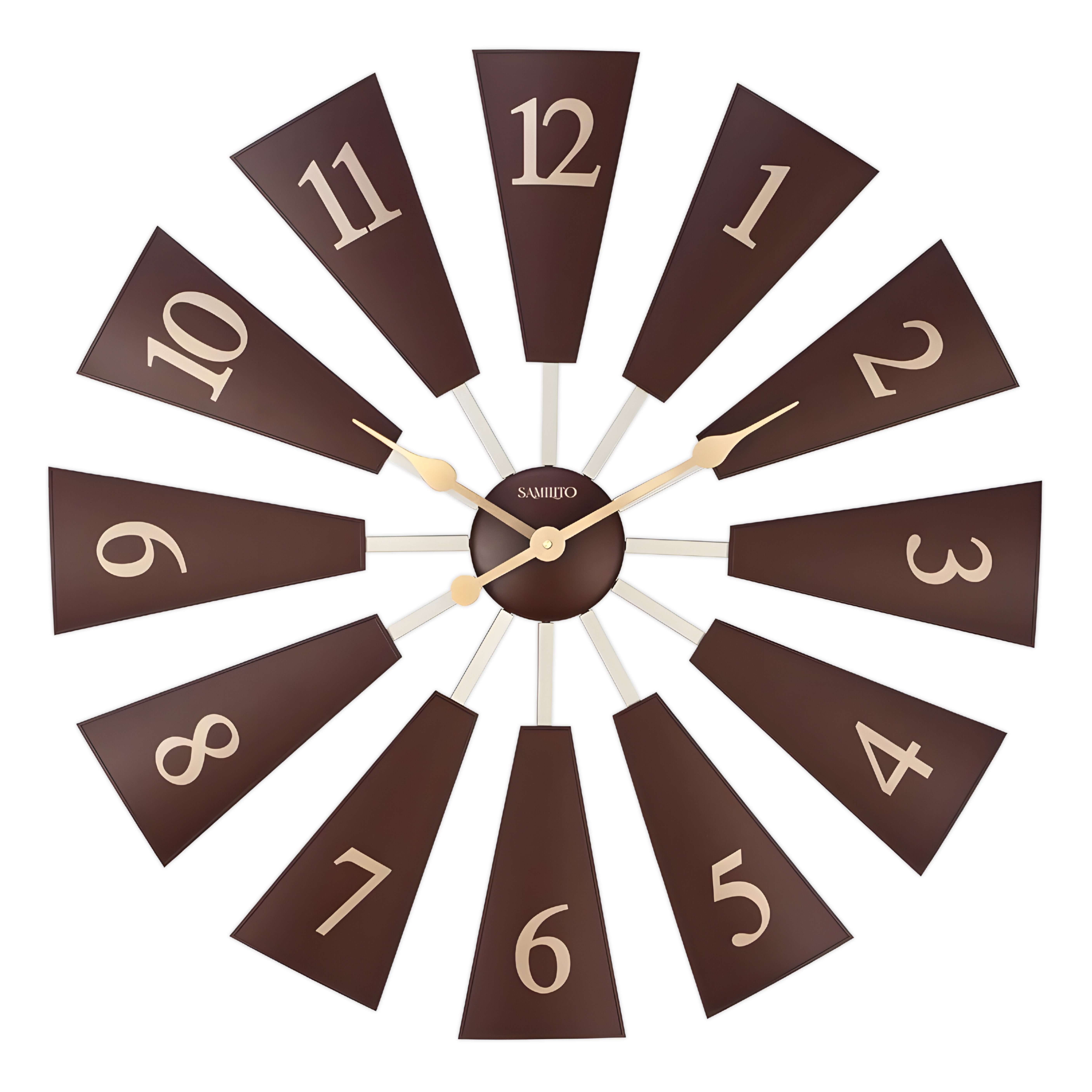 Samilito Wanduhr Große Moderne Bauernhaus-Windmühlen-Dekor-Wanduhr, verstel günstig online kaufen