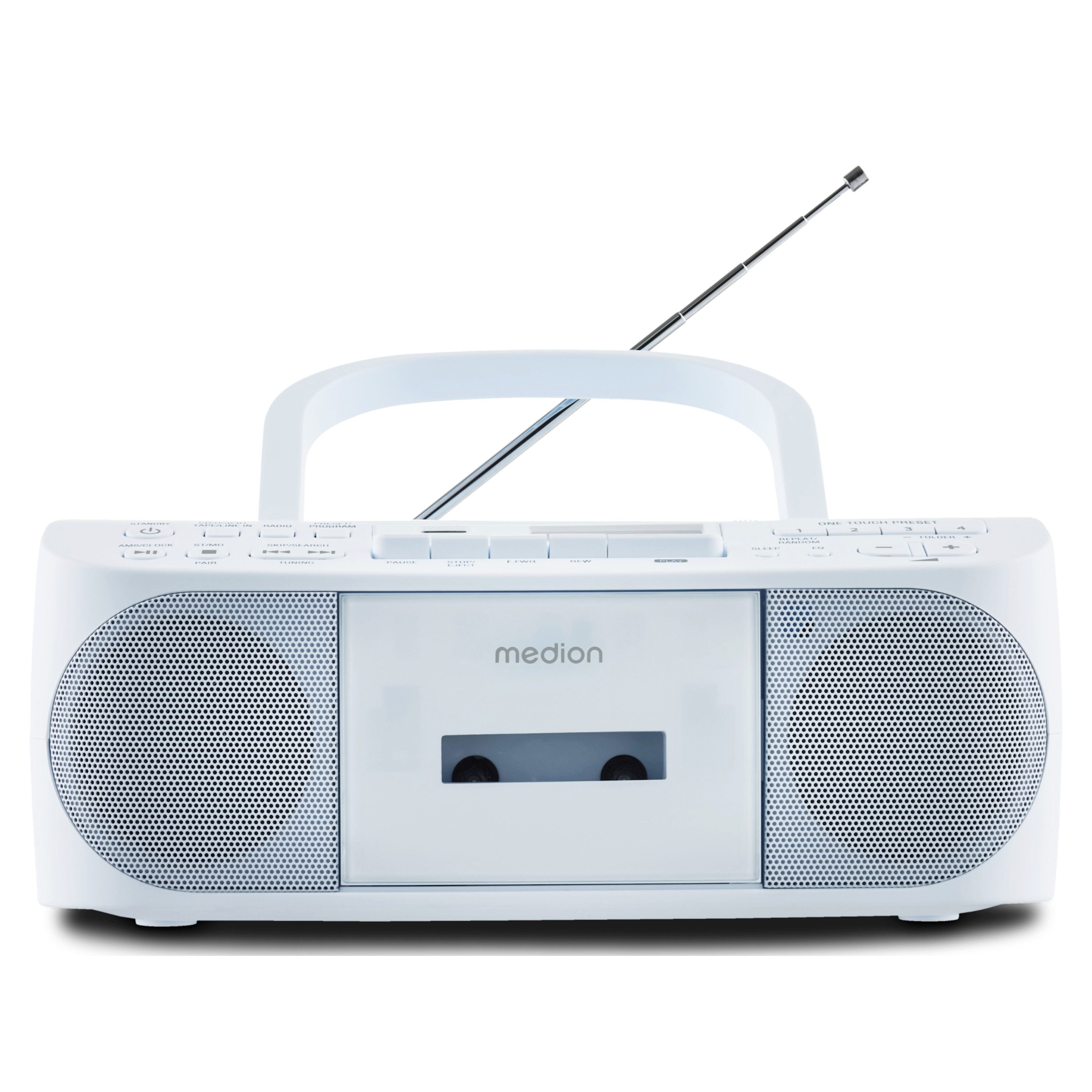 Medion® Stereo Sound System MEDION® LIFE® DRX-1 Plus (MD400003) Radio (AM- / FM- Tuner, MW / UKW mit RDS, 3 W, Bluetooth® 5.4, AUX-In, Batteriebetrieb: 6 x 1,5 V, Наушникиanschluss)