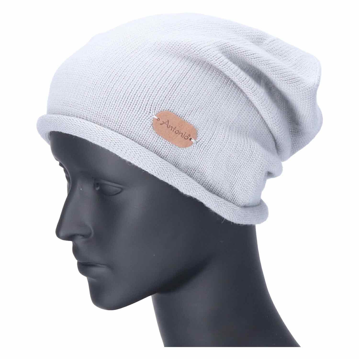 Antonio Strickmütze Antonio Strick Mütze Beanie hellgrau (1-St) günstig online kaufen