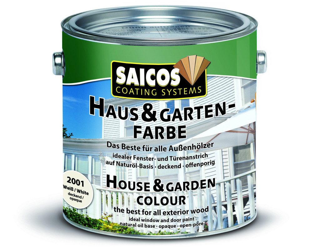 Saicos Fassadenfarbe Saicos Haus- & Gartenfarbe, Naturöl-Basis, deckend, für alle Außenhölzer, blockfest