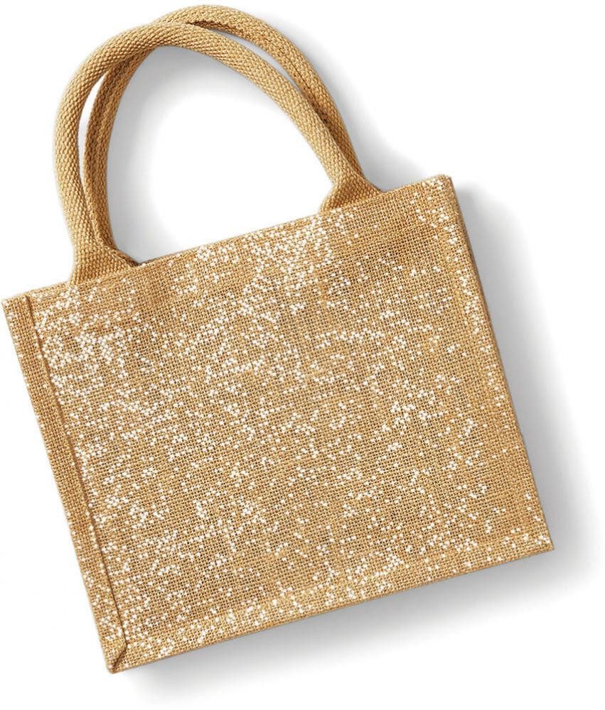 Umhängetasche Shimmer Jute Mini Gift Bag 26 x 22 x 14 cm