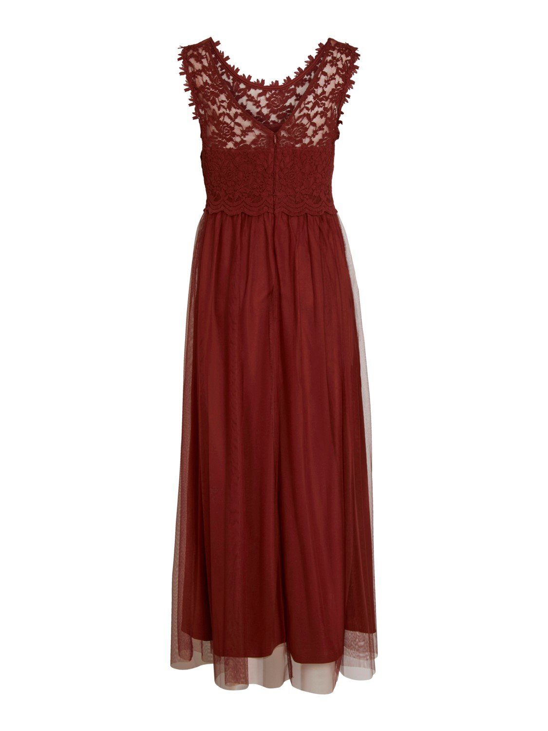 Kleid Shirtkleid Abschluss Ball VILYNNEA Dress Maxi Langes (lang) in Weinrot Vila 4840