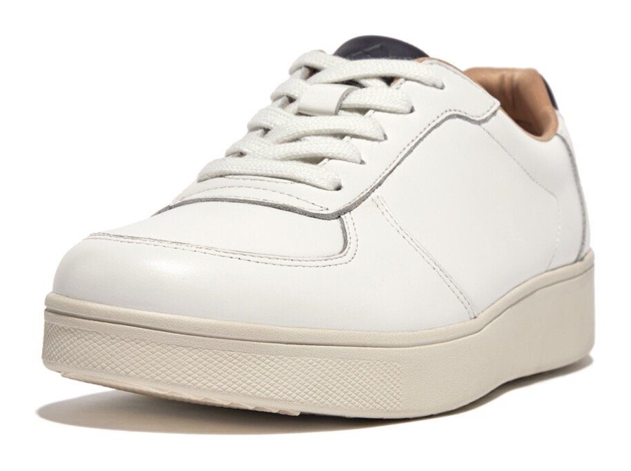 Fitflop RALLY Sneaker mit gepolstertem Schaftrand weiß-nachtblau | Sneaker low