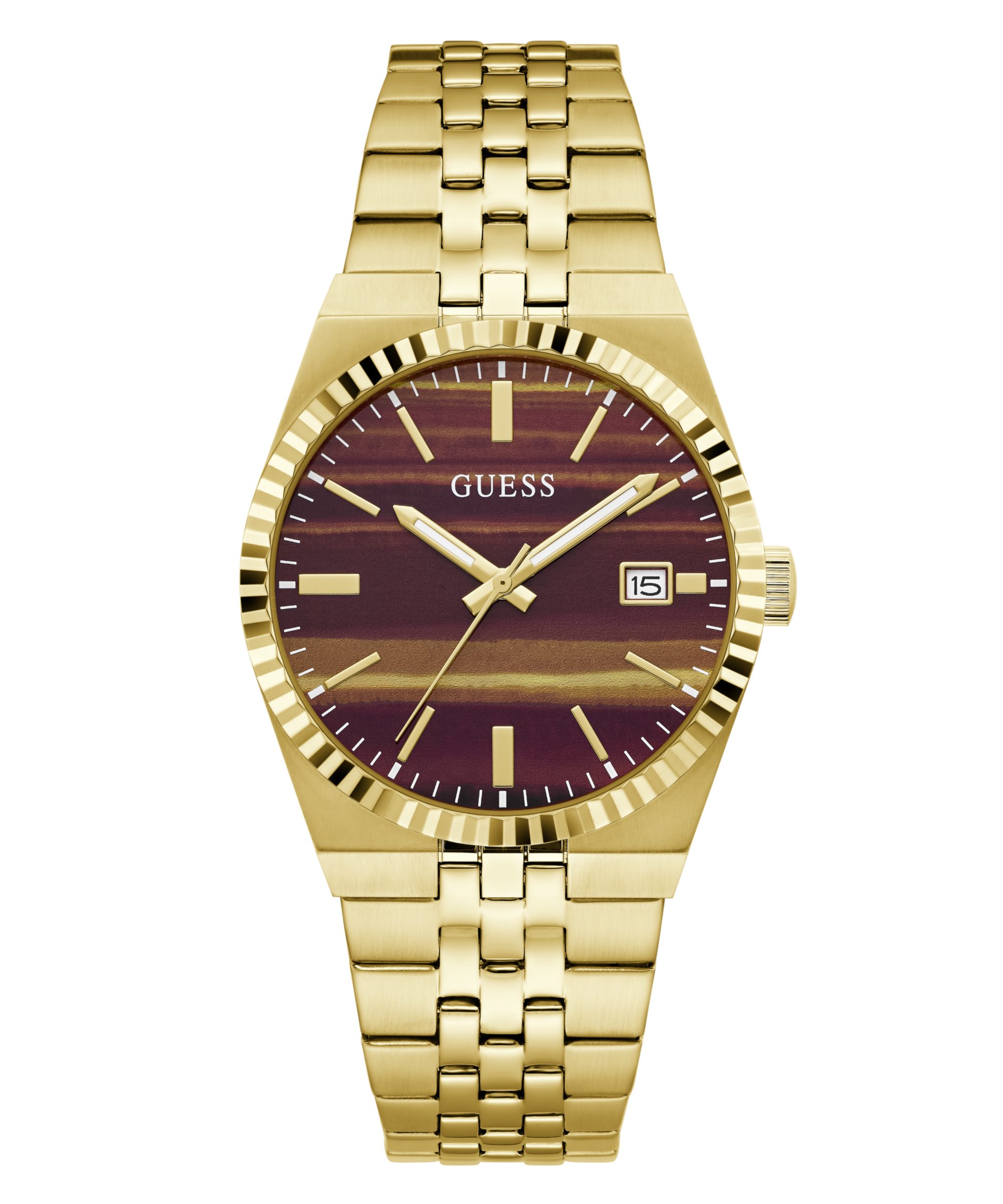 Guess Quarzuhr VINCENT GW1129G2, Armbanduhr, Damenuhr, Herrenuhr, Edelstahlarmband, analog, Tag