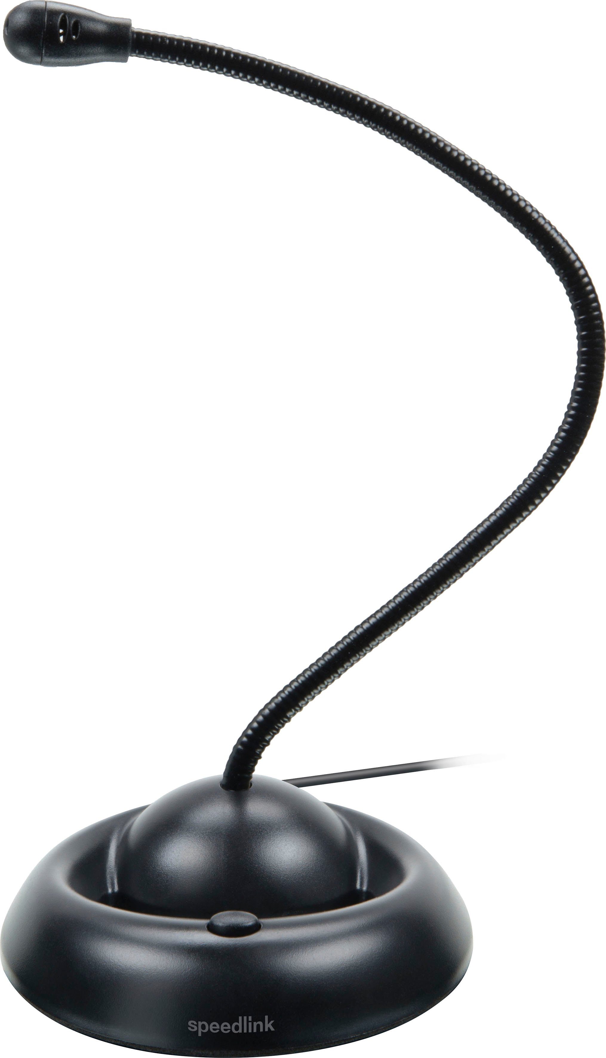 Speedlink Mikrofon LUCENT USB Tisch-Mikrofon Desktop Microphone, Mic mit  Standfuß Ständer, Stummschalter, 1,8m langes Kabel, flexibel verformbarer  Mikrofonhals, Tischmikrofon passend für PC Notebook Laptop etc.