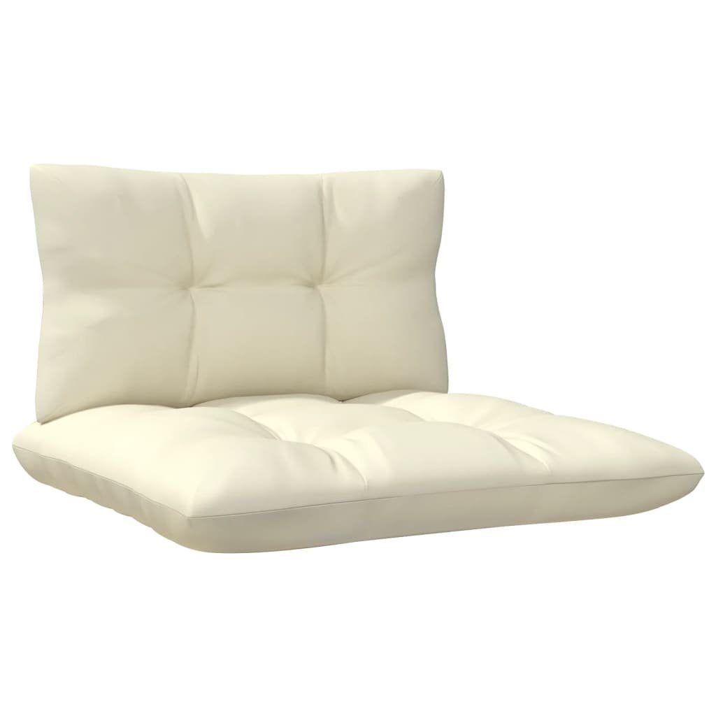 Kissen Massivholz Creme 1 vidaXL Honigbraun mit Teile Kiefer, 2-Sitzer-Gartensofa Loungesofa