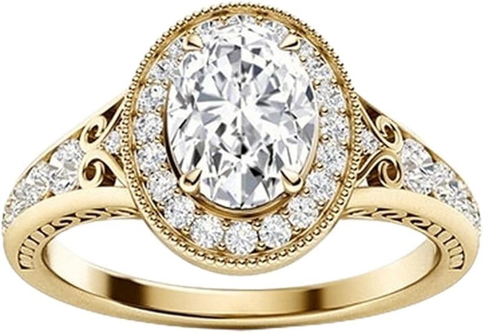 Jumpeak Diamantring weddingring,ring gold,Ringe für Männer und Frauen,Diamantring,1.5Karat, Valentinstagsgeschenk,Jubiläumsgeschenk,Geschenk für meine Geliebte