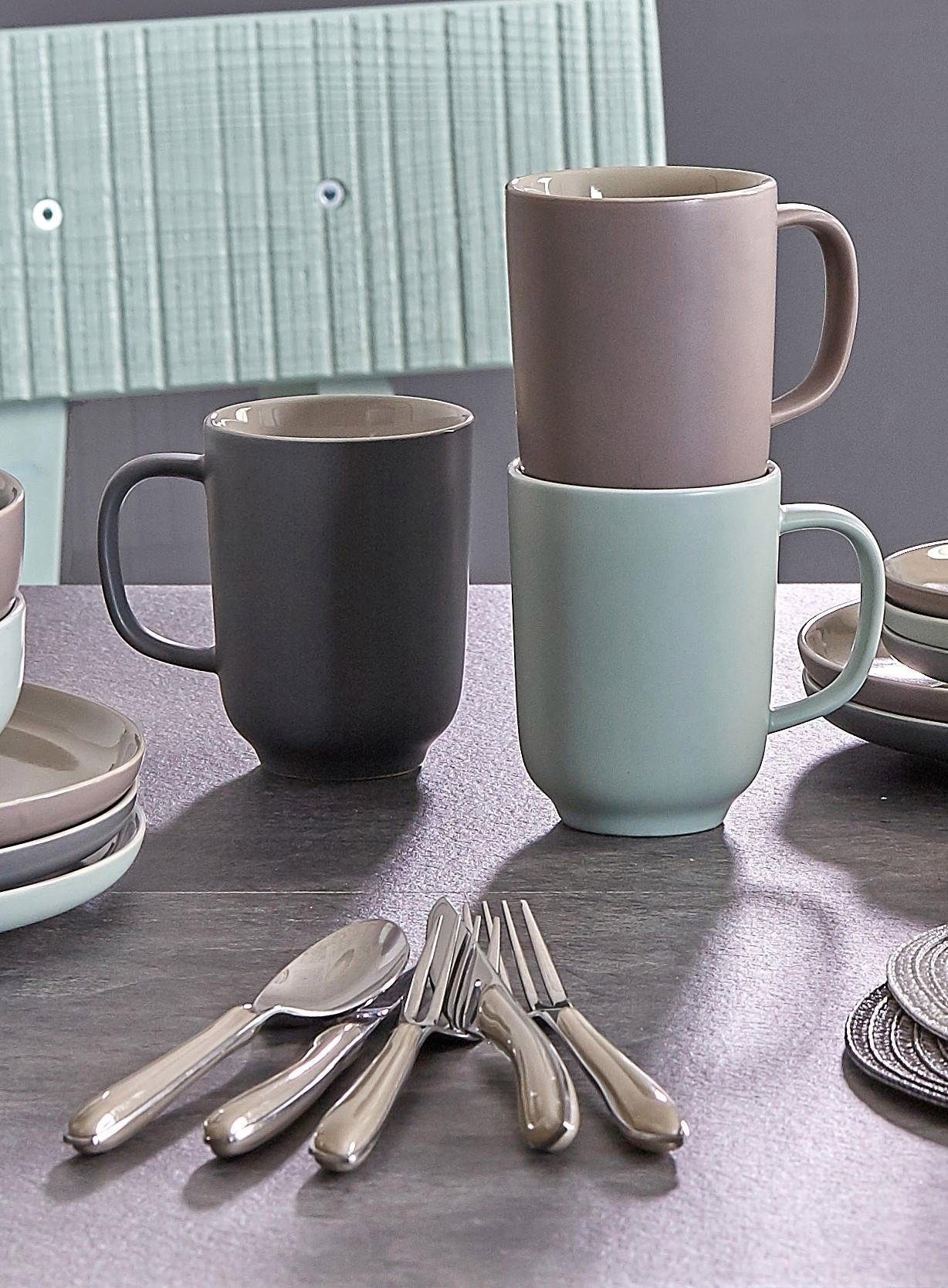 Ritzenhoff & Breker Becher Jasper, 4-tlg., Steinzeug, 4-teilig