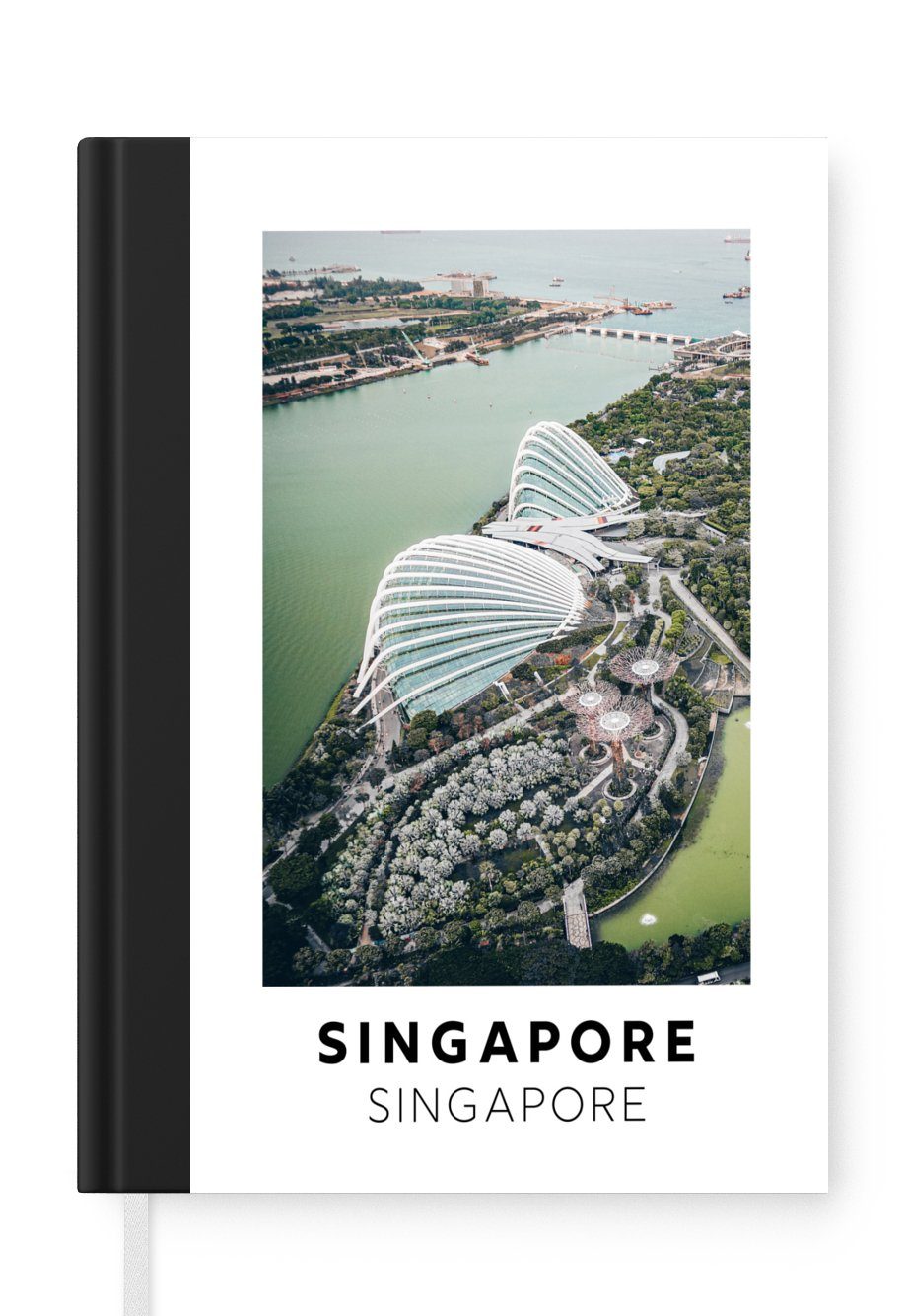 MuchoWow Notizbuch Singapur - Architektur - Wasser, Journal, Merkzettel, Tagebuch, Notizheft, A5, 98 Seiten, Haushaltsbuch