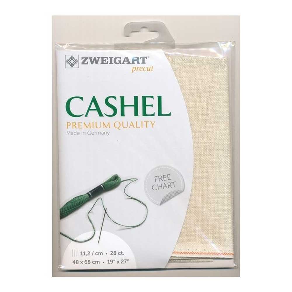 Zweigart Kreativset Zählstoff CASHEL Zweigart Precute 28 ct. 3281 100% Leinen Farbe 222 c, (embroidery kit by Marussia)