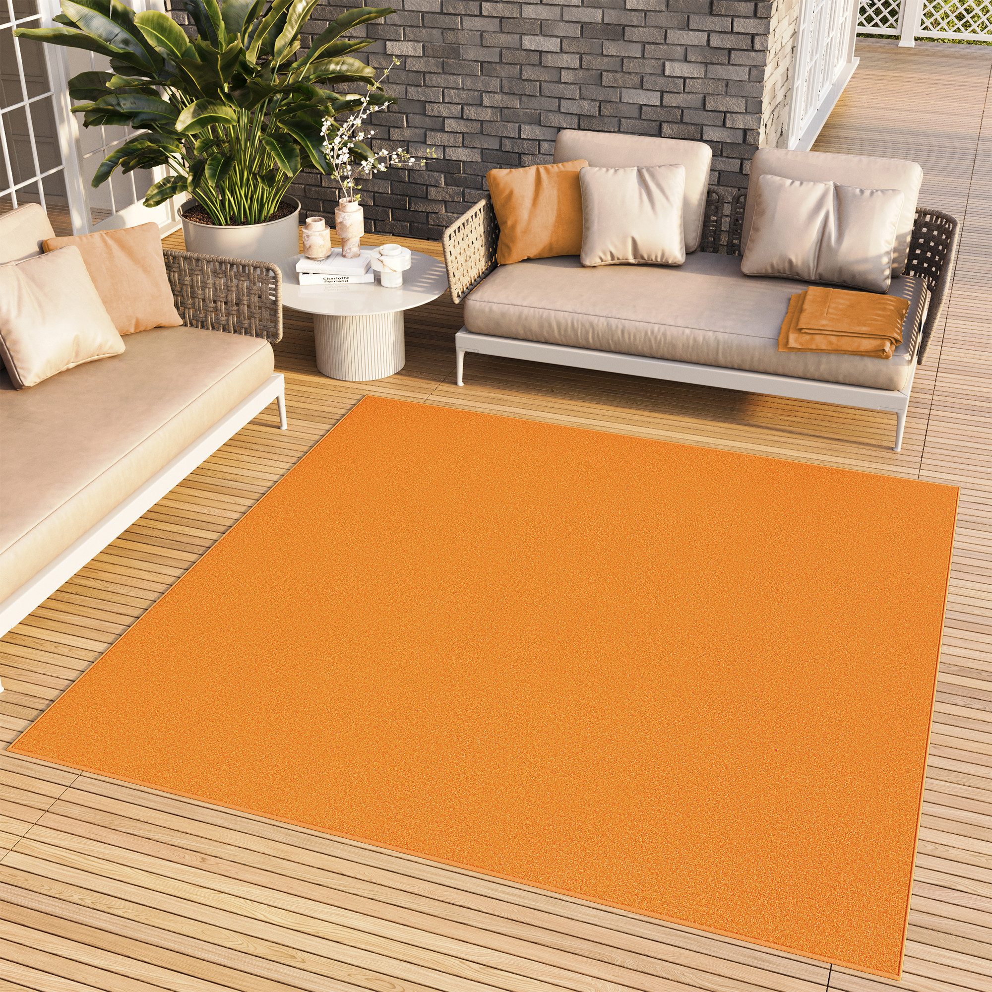 Tapiso Outdoorteppich MONO, quadratisch, Höhe: 6 mm, Wohnzimmer, Schlafzimmer, Indoor, Outdoor